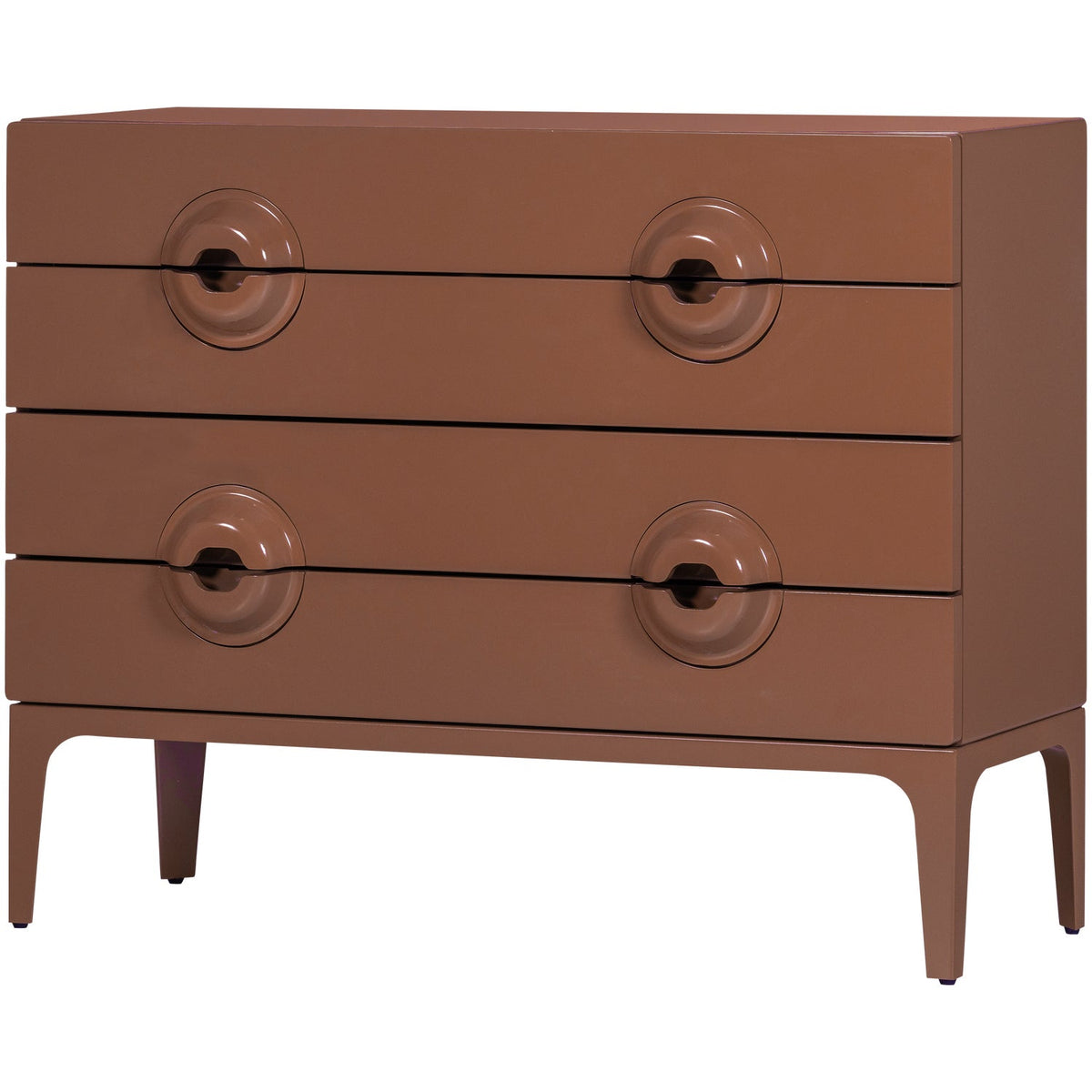 Cassettiera 4 cassetti in legno di eucalipto Merge 110x89 cm