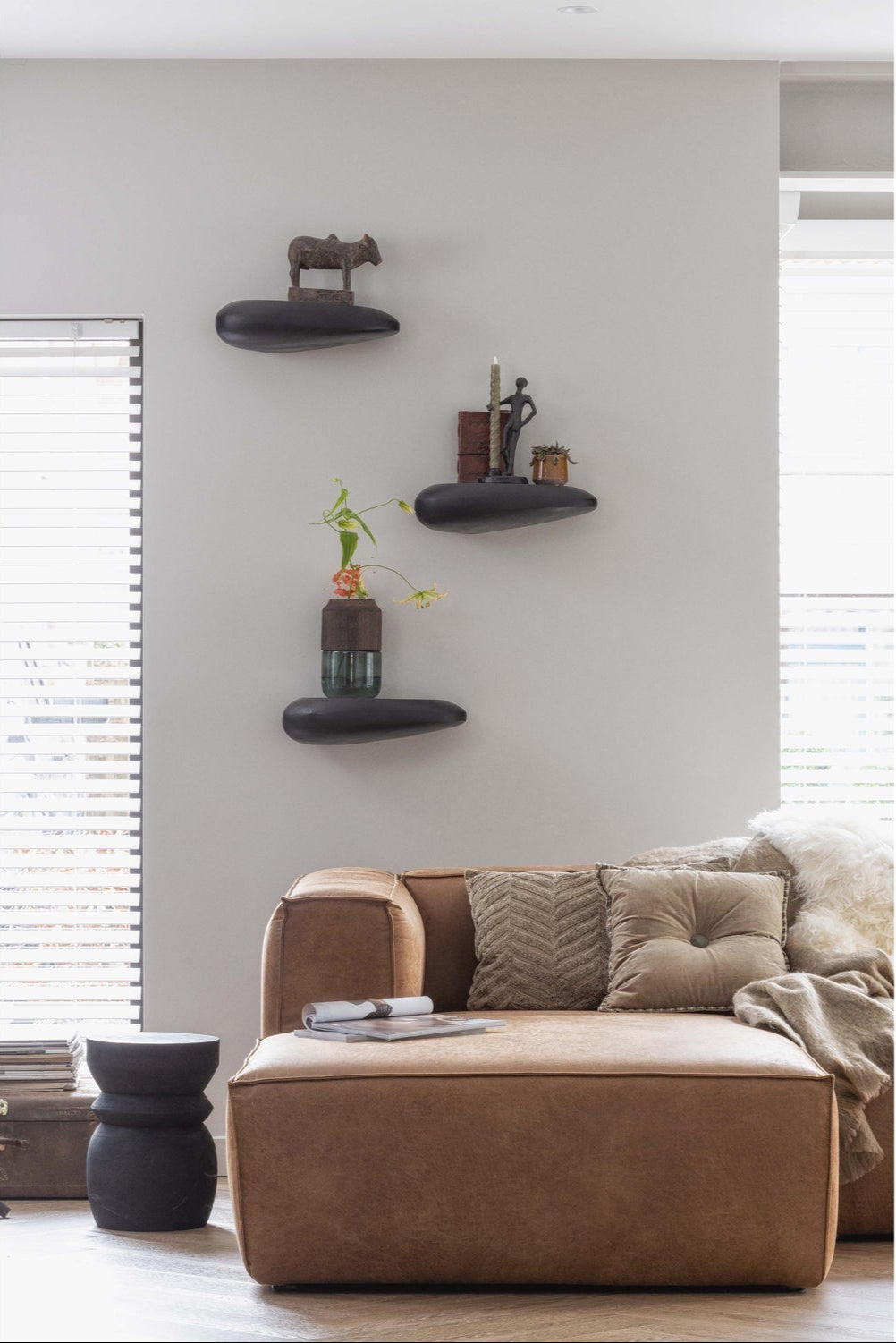 Set di 2 sgabelli in legno Bikkel 40x28 cm