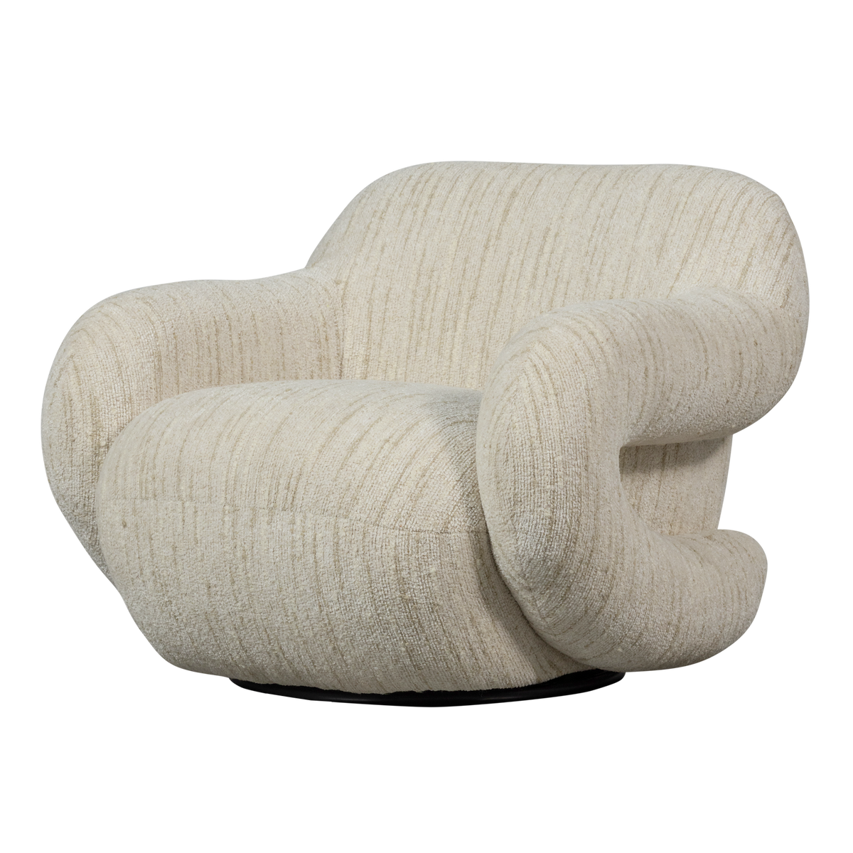 Poltrona girevole in tessuto Miva 88x70 cm