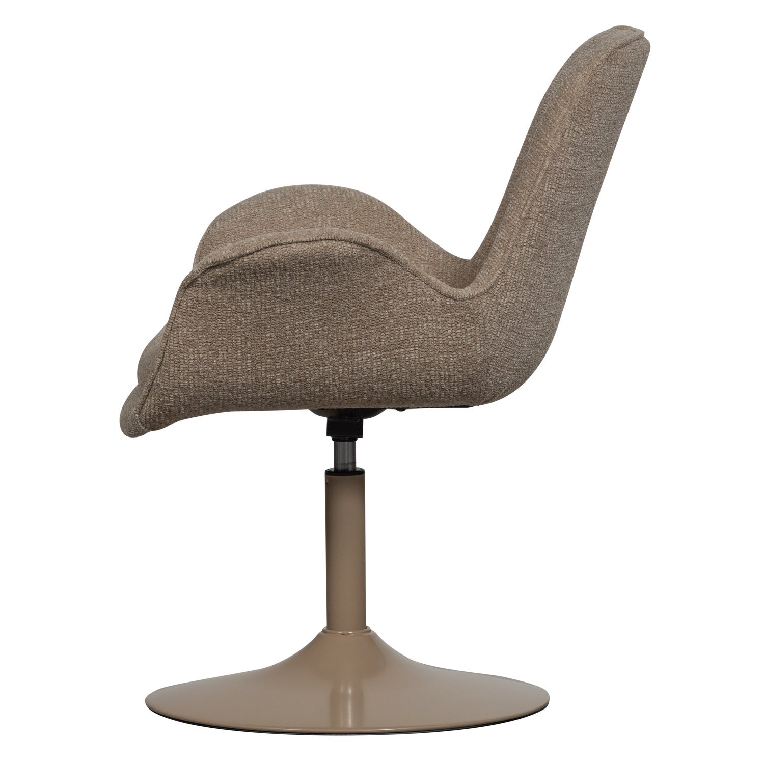Sedia regolabile in tessuto beige Marten 70x90 cm