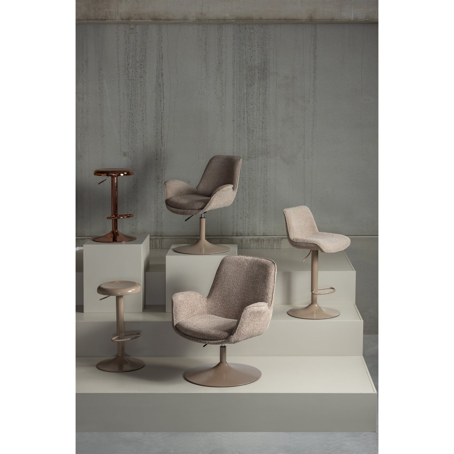 Poltrona regolabile in tessuto Marten 79x91 cm