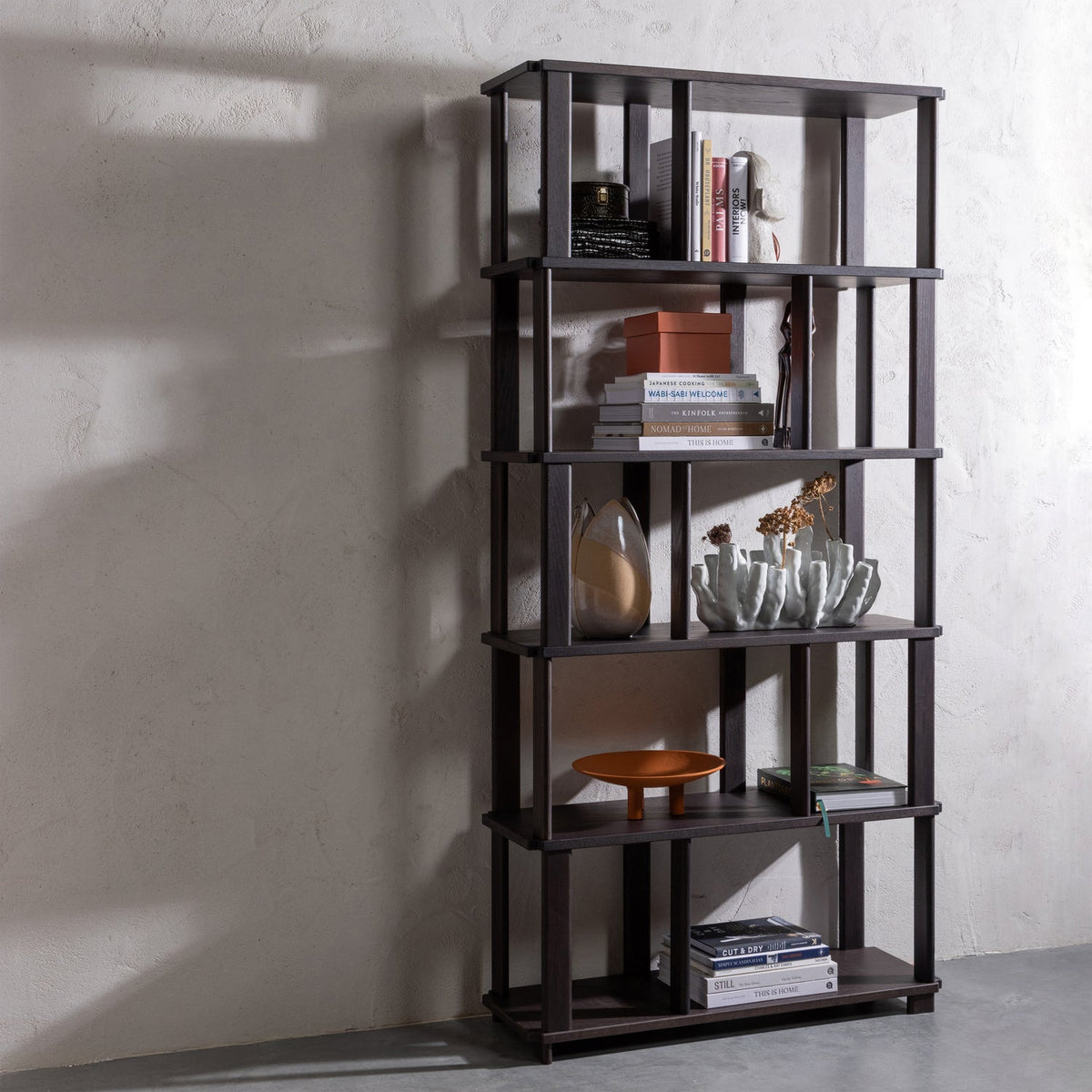 Libreria a giorno marrone Riss 90x186 cm