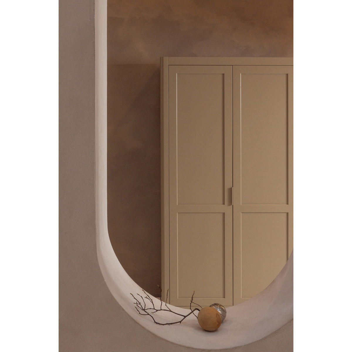 Armadio 2 ante in legno di pino Gunnar 120x217 cm