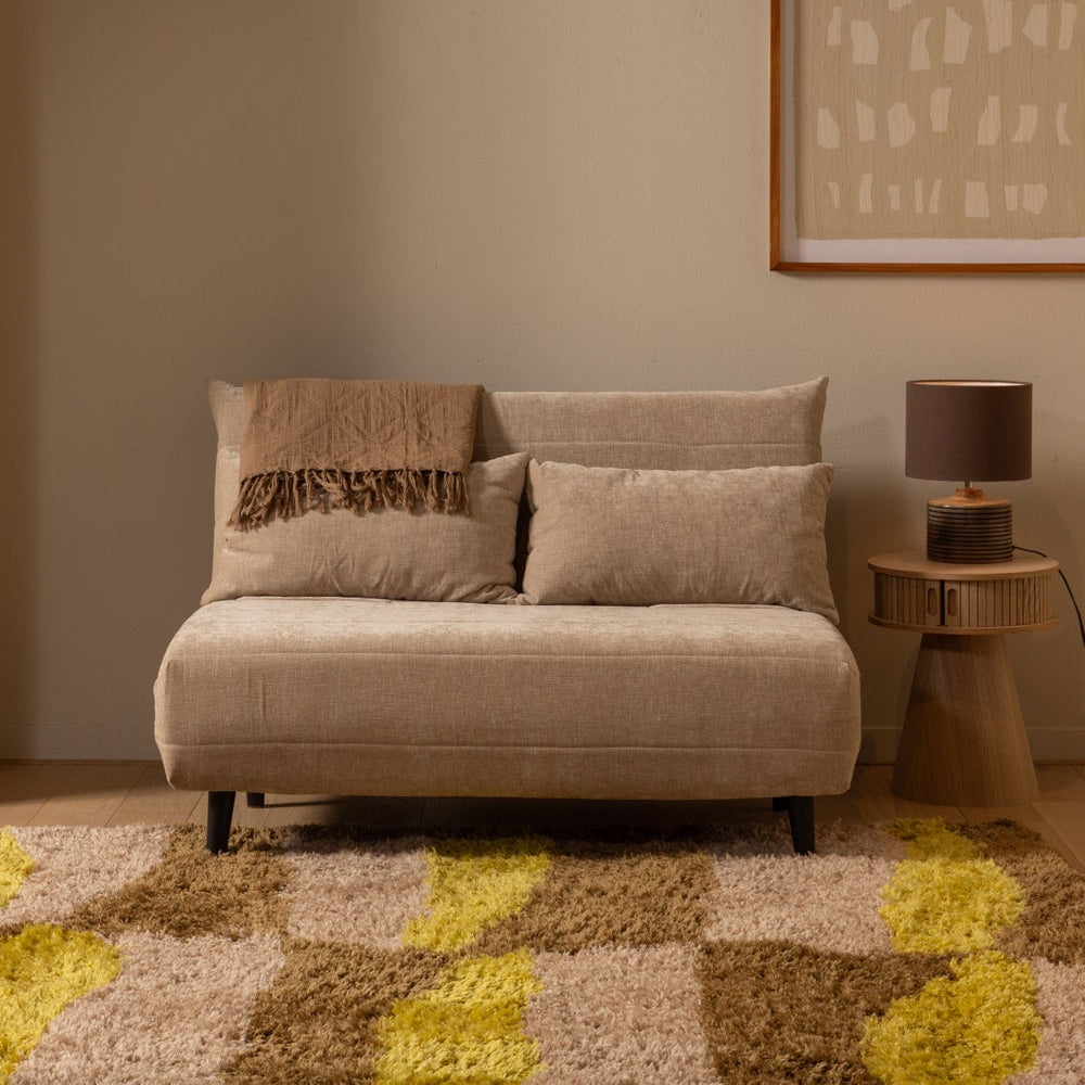 Divano letto singolo in tessuto cinigliato Xem 122x80 cm