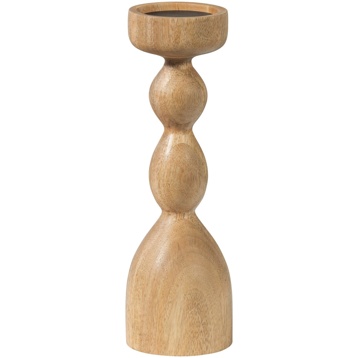 Candeliere in legno di mango rovere Liske 11x35 cm