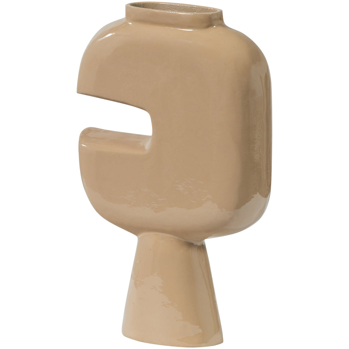 Vaso in alluminio sabbia Gianna 21x31 cm