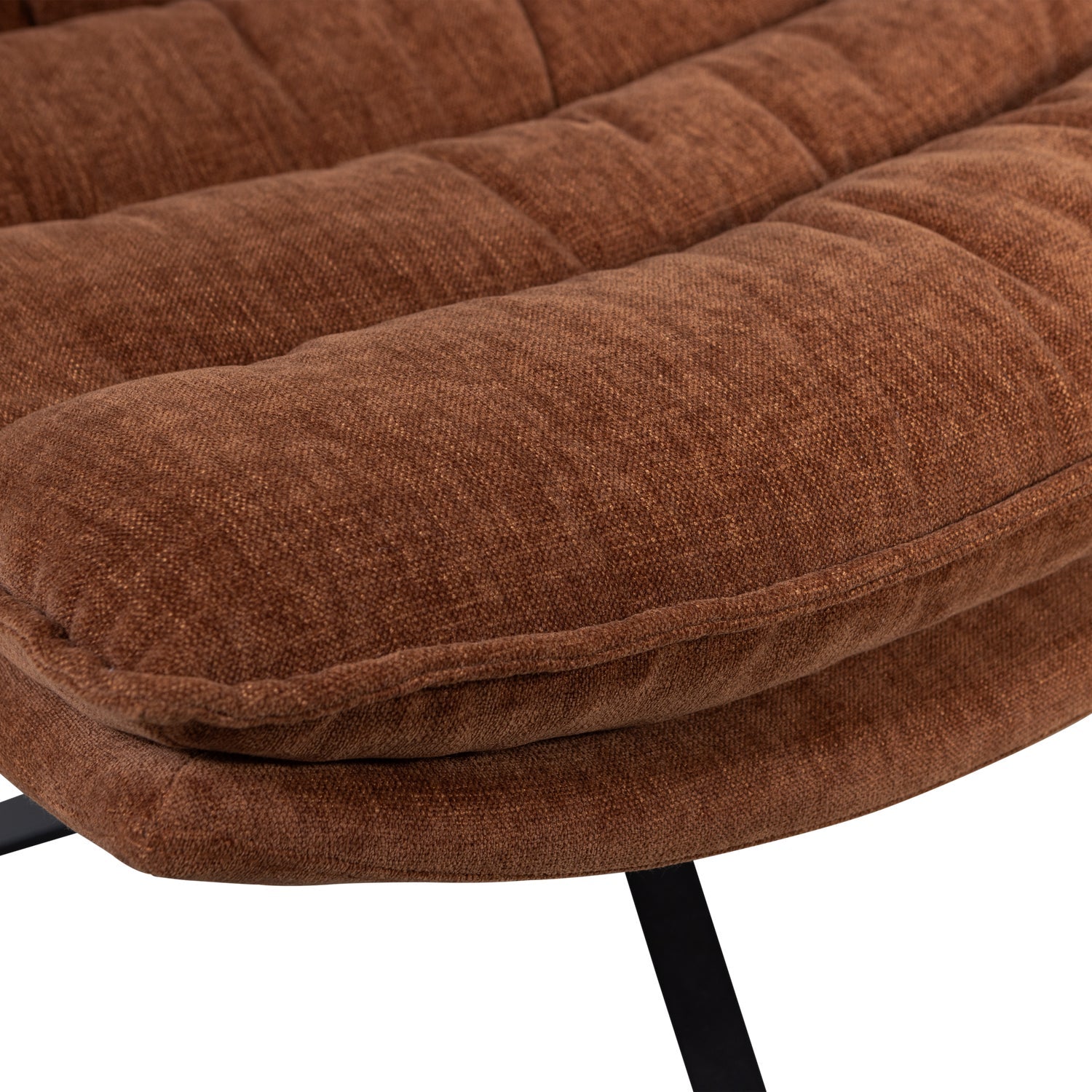 Poltrona girevole con poggiapiedi in tessuto Kube 100x74 cm