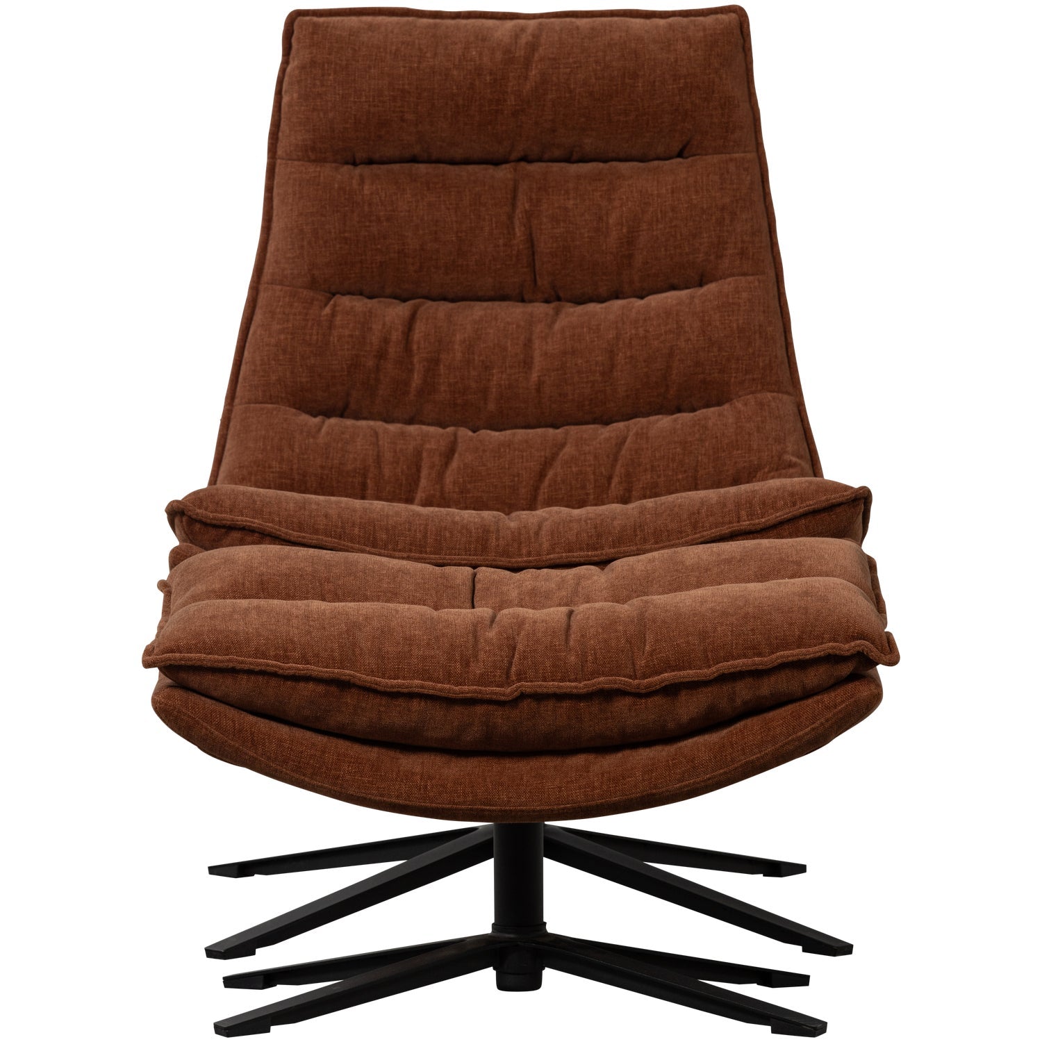 Poltrona girevole con poggiapiedi in tessuto Kube 100x74 cm
