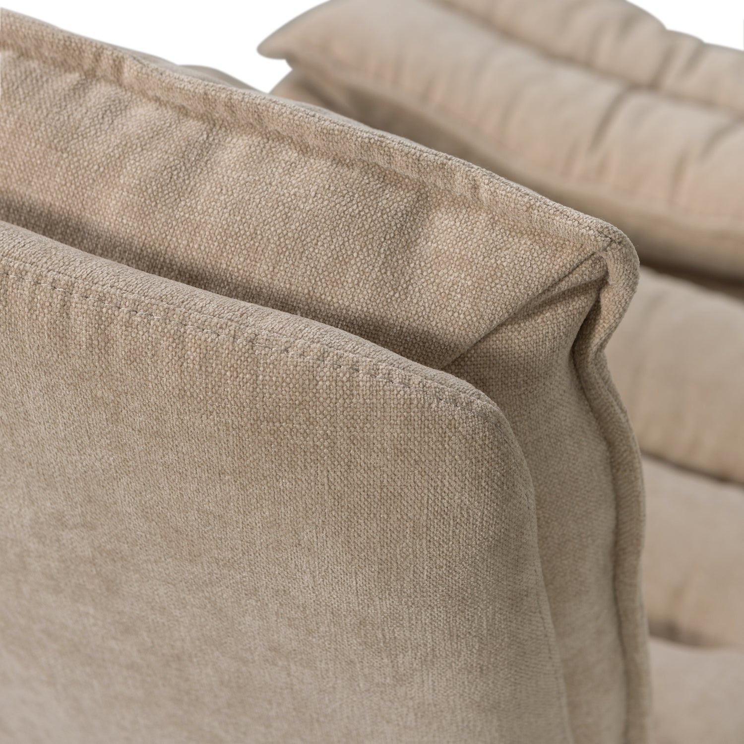 Poltrona girevole con poggiapiedi in tessuto Kube 100x74 cm