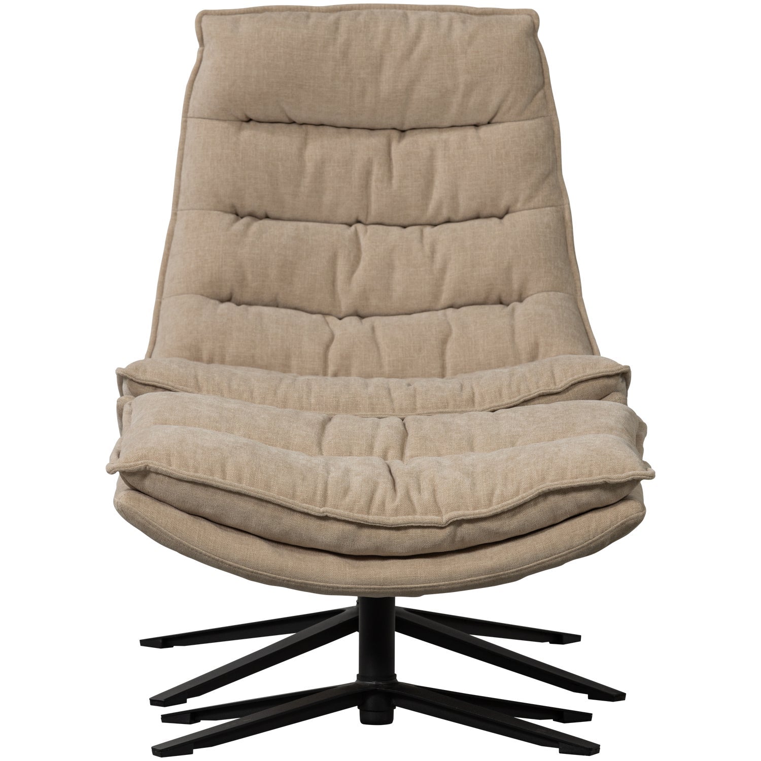 Poltrona girevole con poggiapiedi in tessuto Kube 100x74 cm