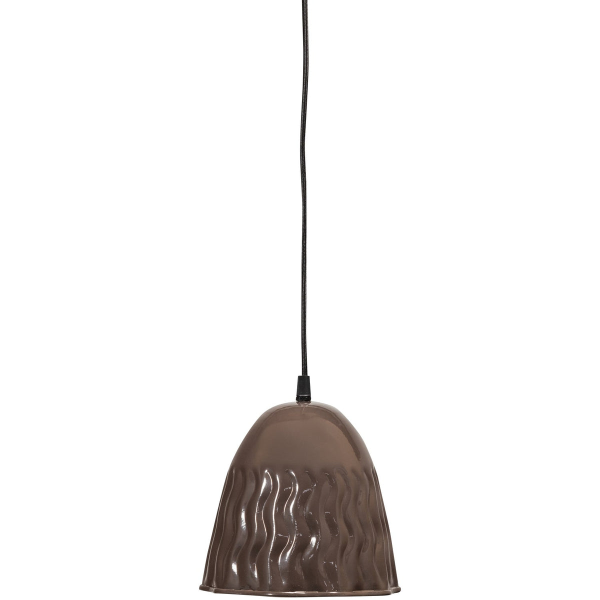 Lampada a sospensione in metallo marrone Arleso 18x19 cm