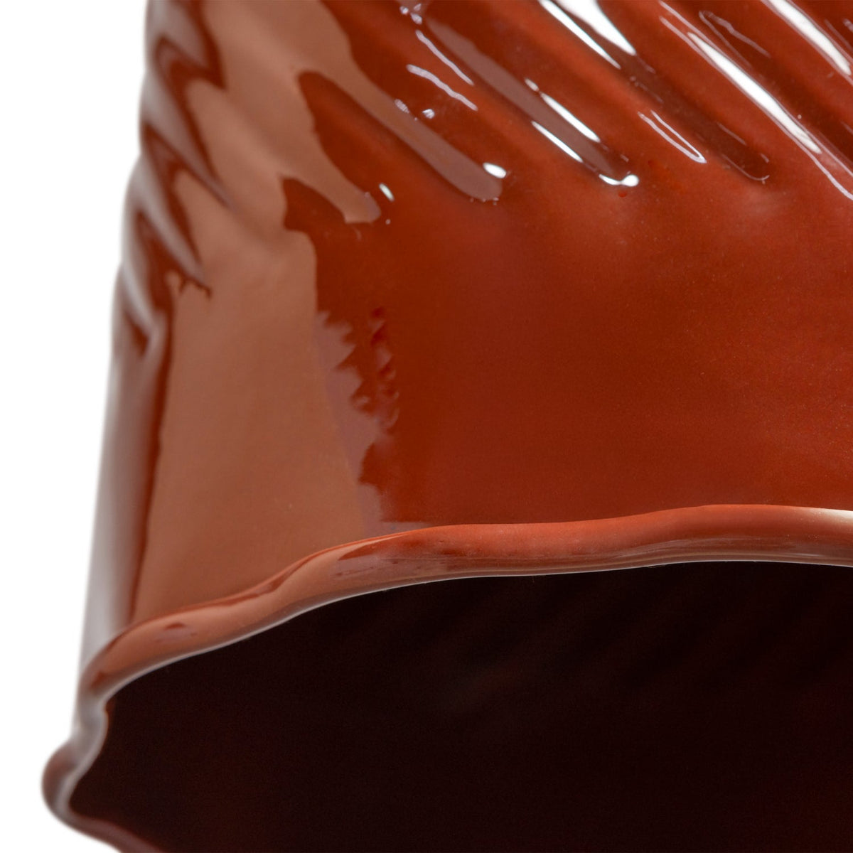 Lampada a sospensione in metallo arancione Arleso 18x17 cm