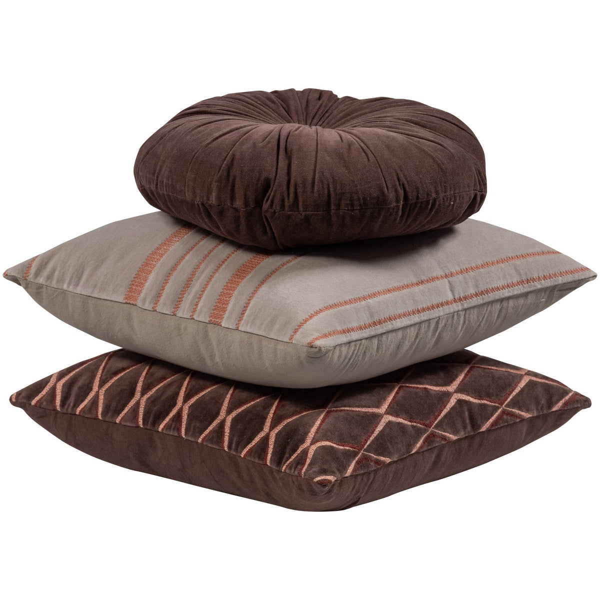 Set di 3 cuscini in cotone Azy 45x45 cm