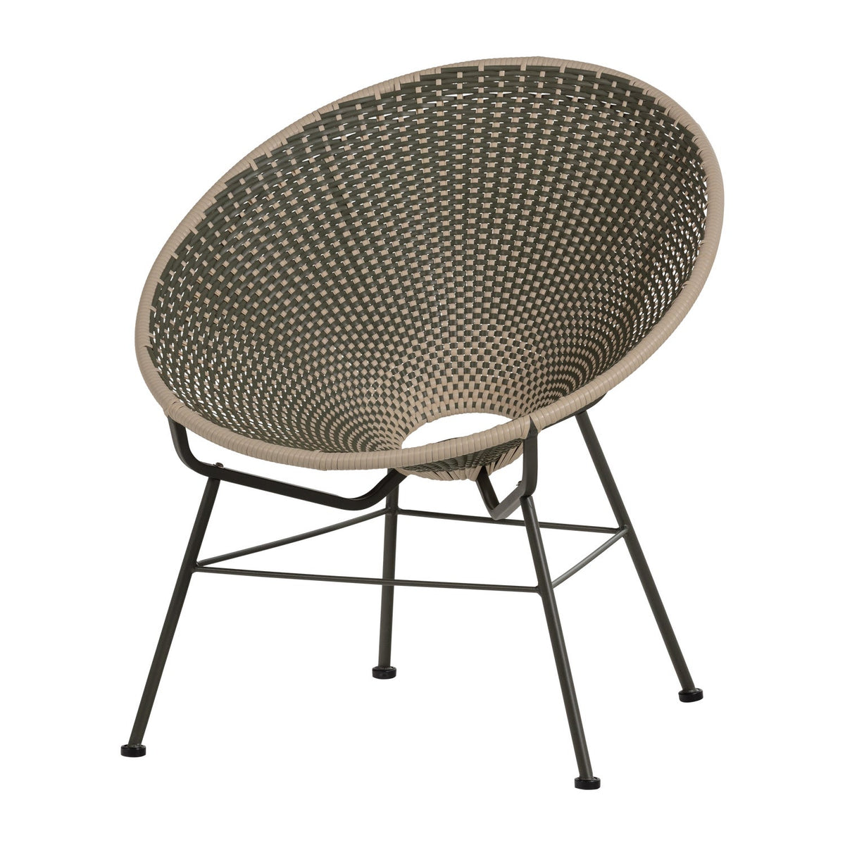 Poltrona da giardino con gamba in metallo Kazy 57x56 cm