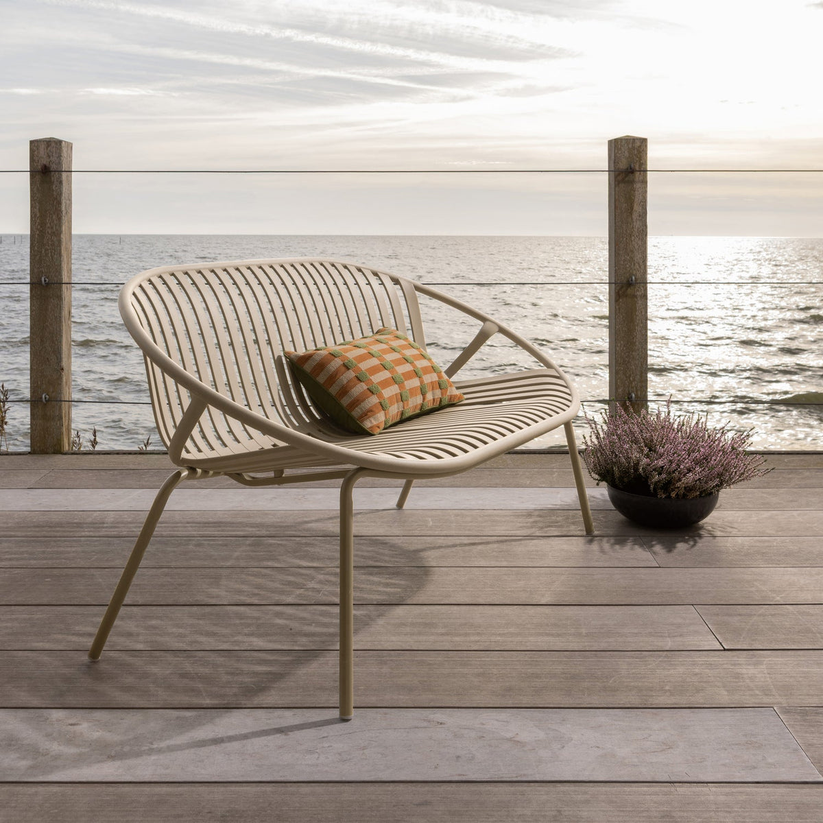 Panca da esterno in polipropilene Elin 131x74 cm