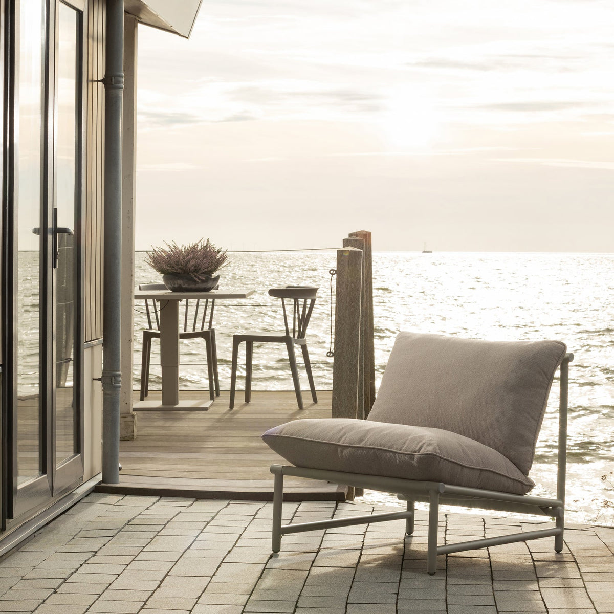 Poltrona da esterno in alluminio Elvy 82x75 cm