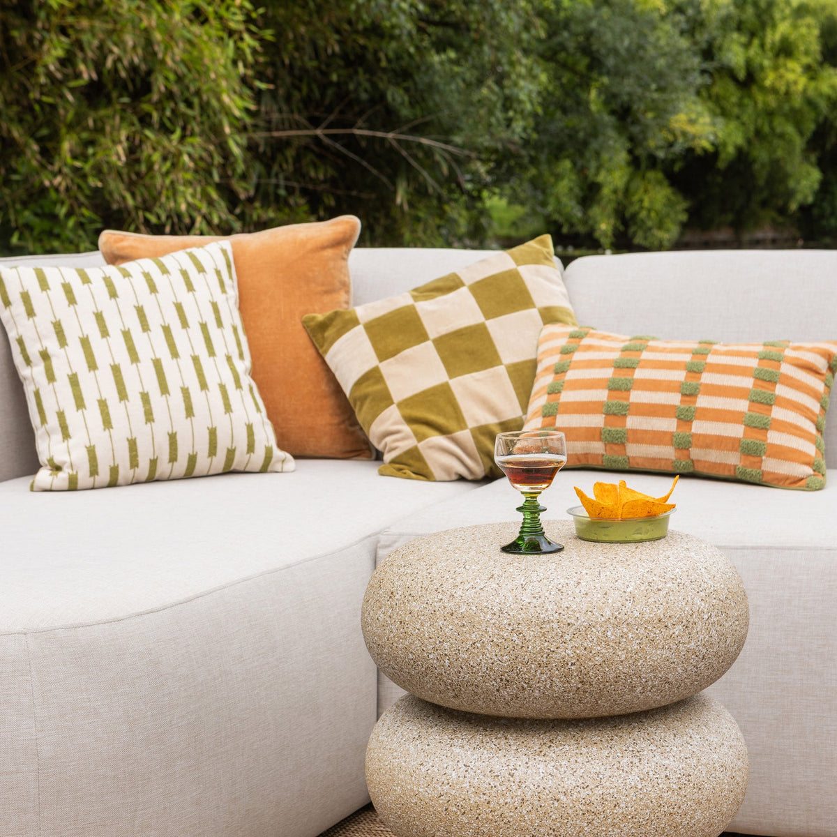 Set di 4 cuscini in cotone Cove 50x50 cm