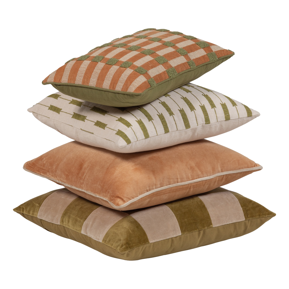 Set di 4 cuscini in cotone Cove 50x50 cm