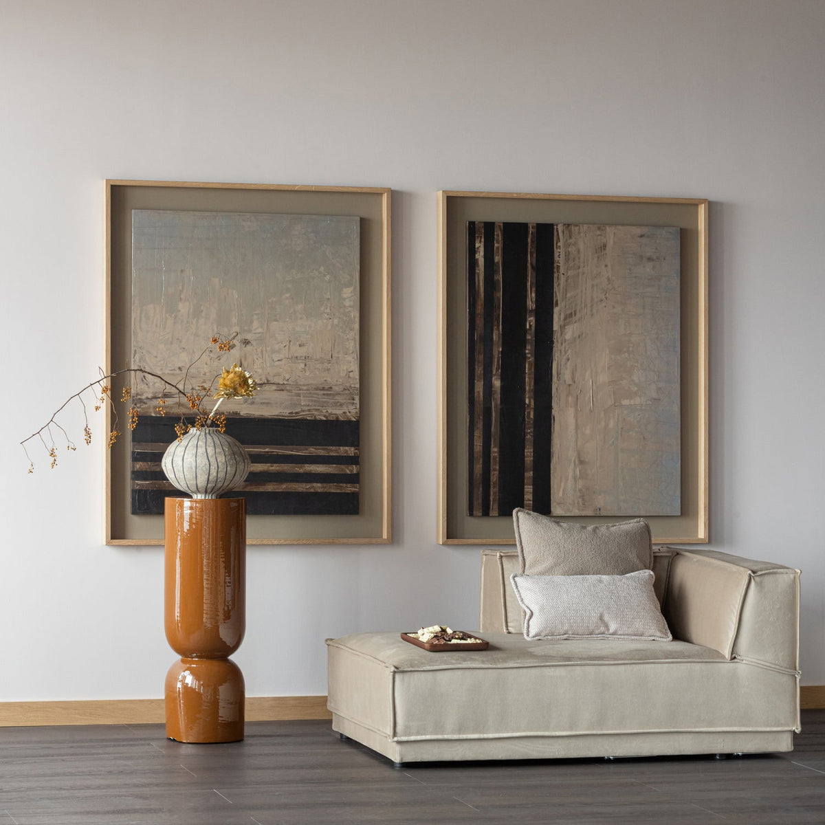 Vaso in metallo lucido Selkor 32x95 cm