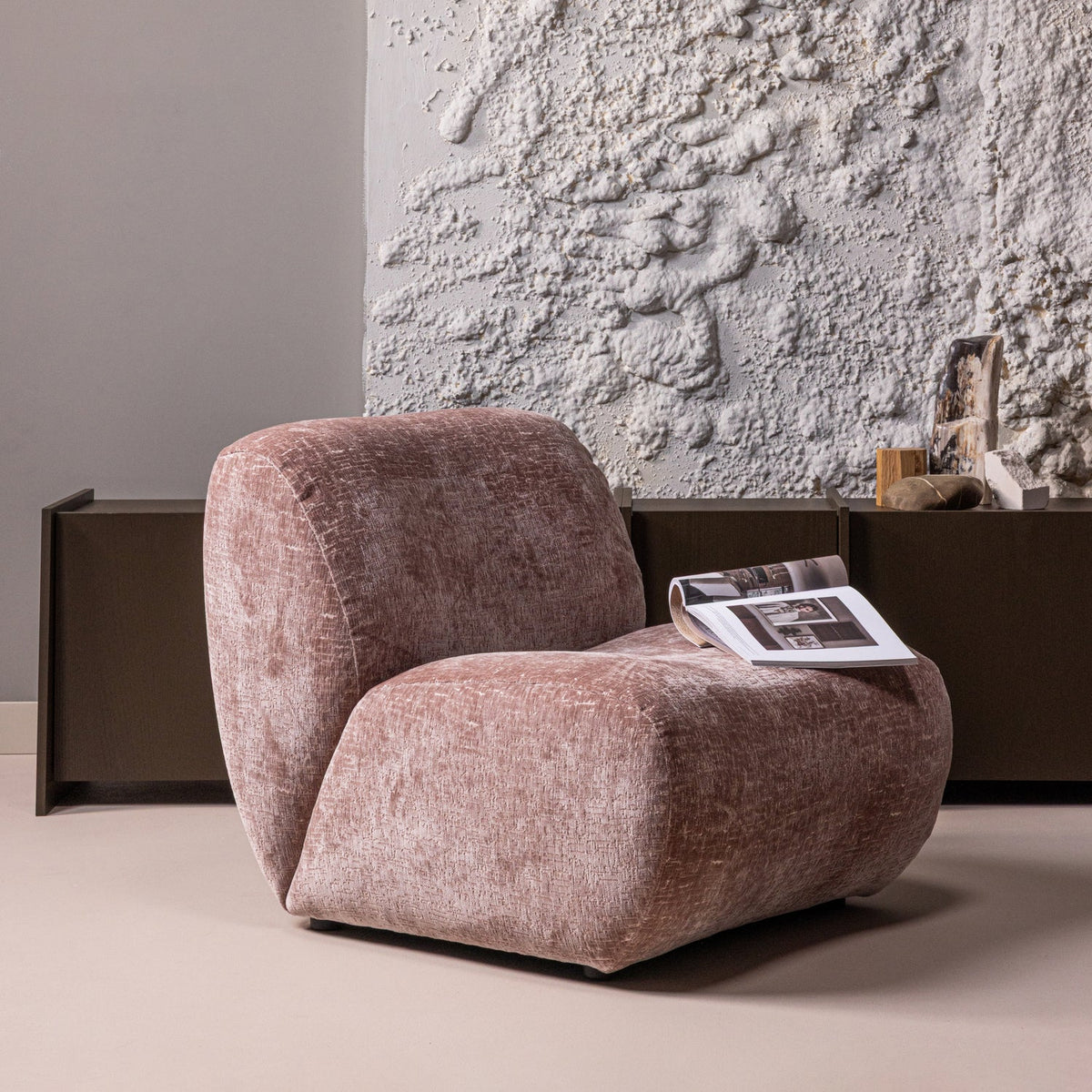 Poltrona in velluto Nomy 76x74 cm