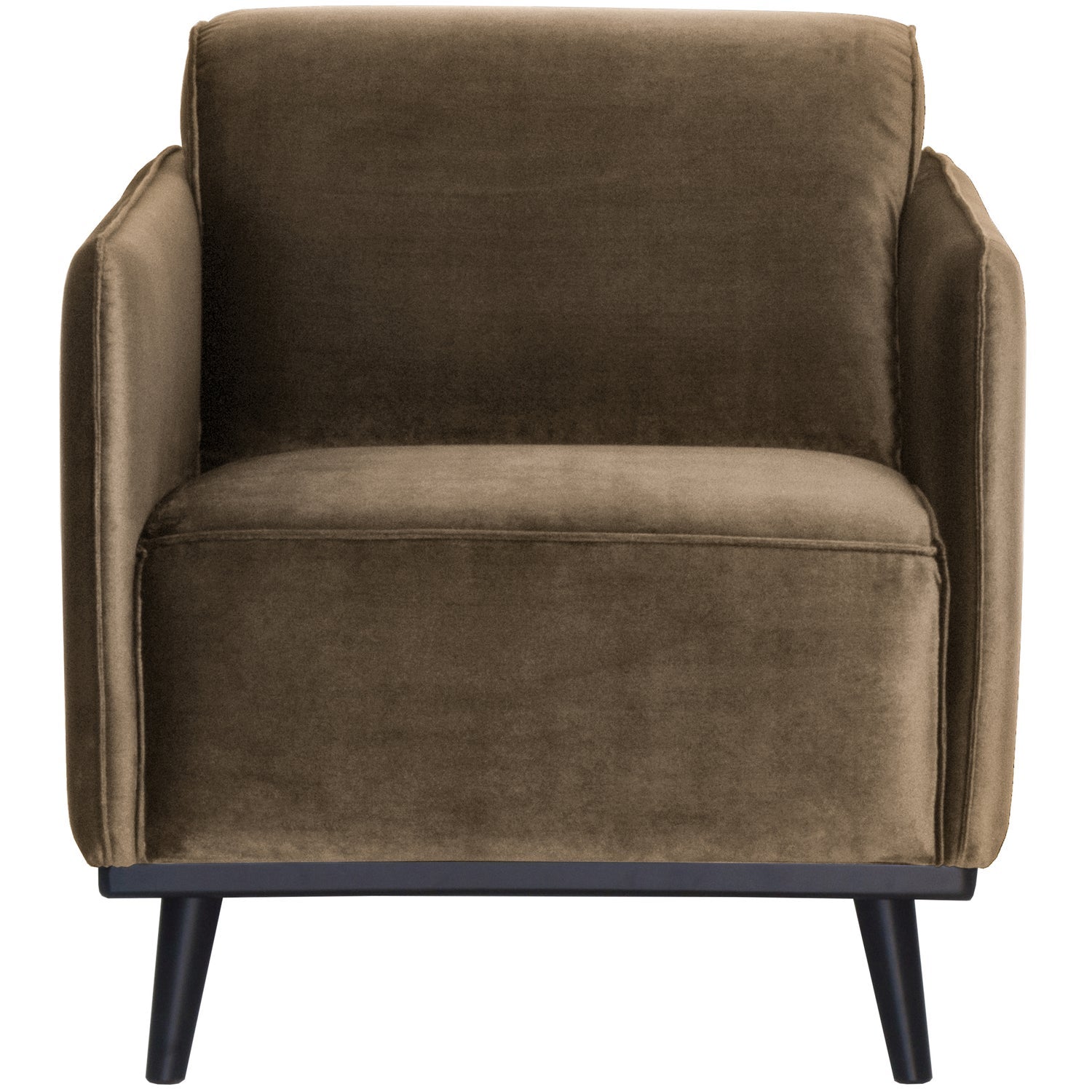 Poltrona in velluto con braccioli Statement 72x77 cm