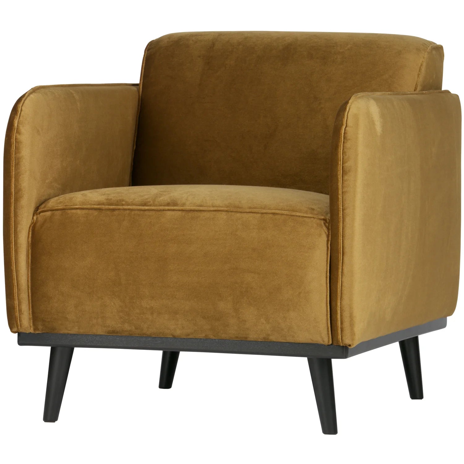 Poltrona in velluto con braccioli Statement 72x77 cm