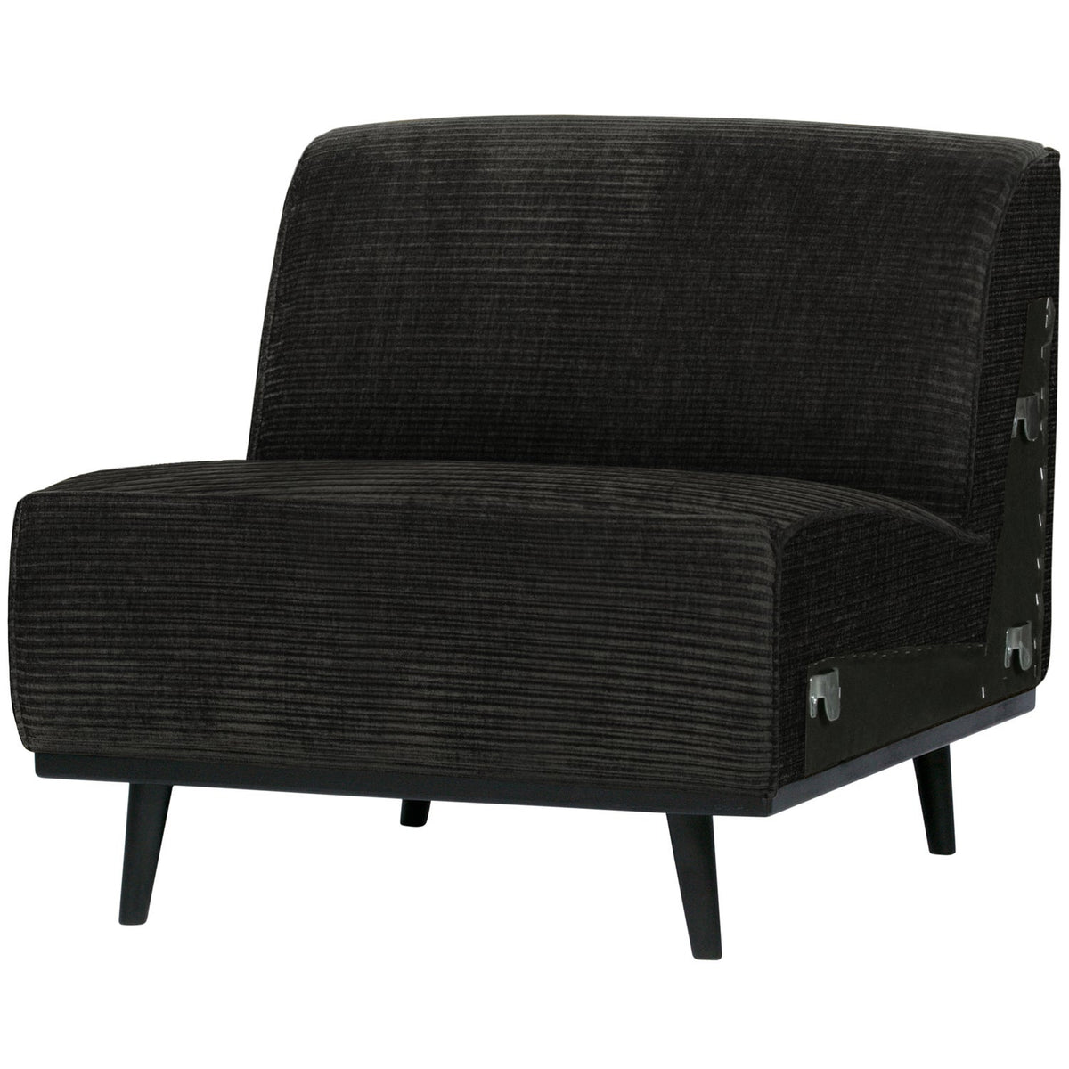 Poltrona in tessuto a coste Statement 79x77 cm