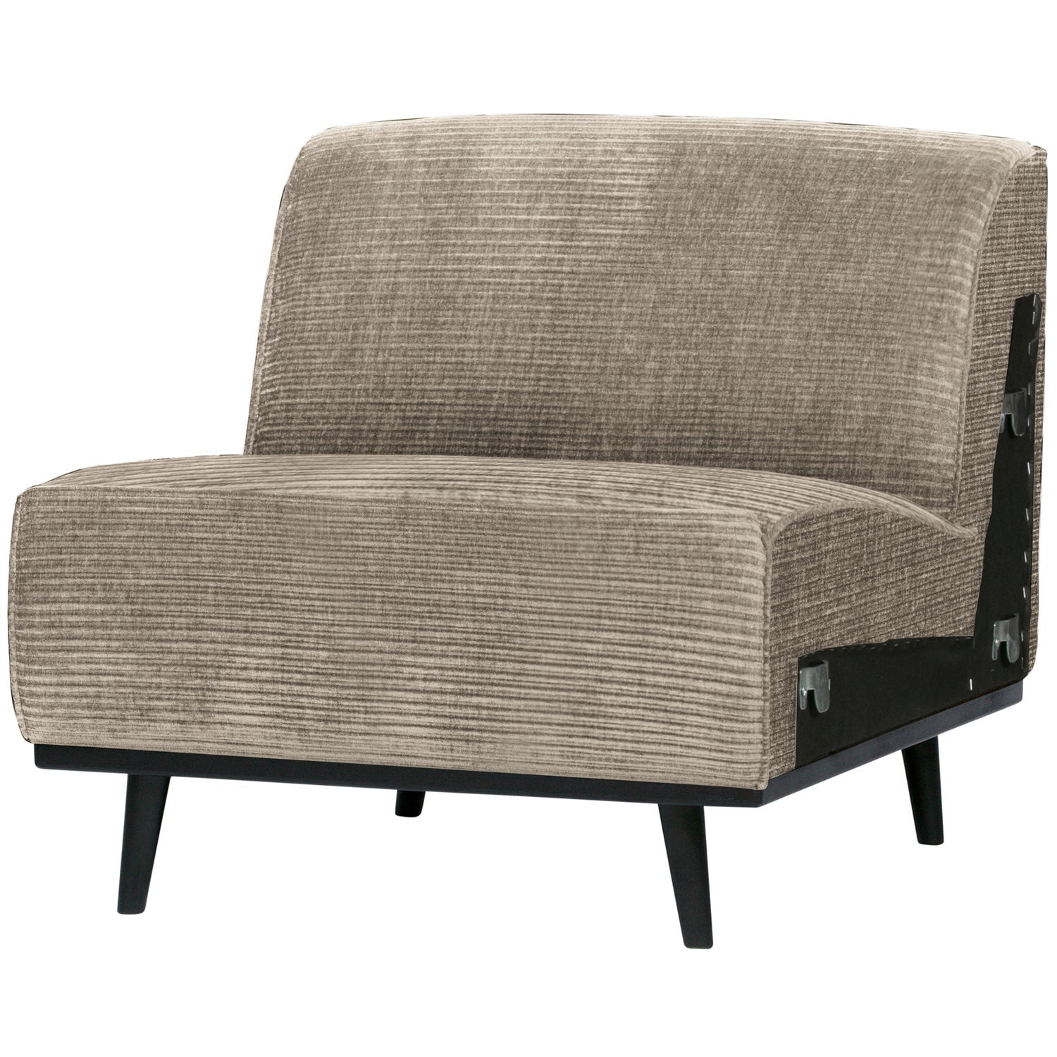 Poltrona in tessuto a coste Statement 79x77 cm