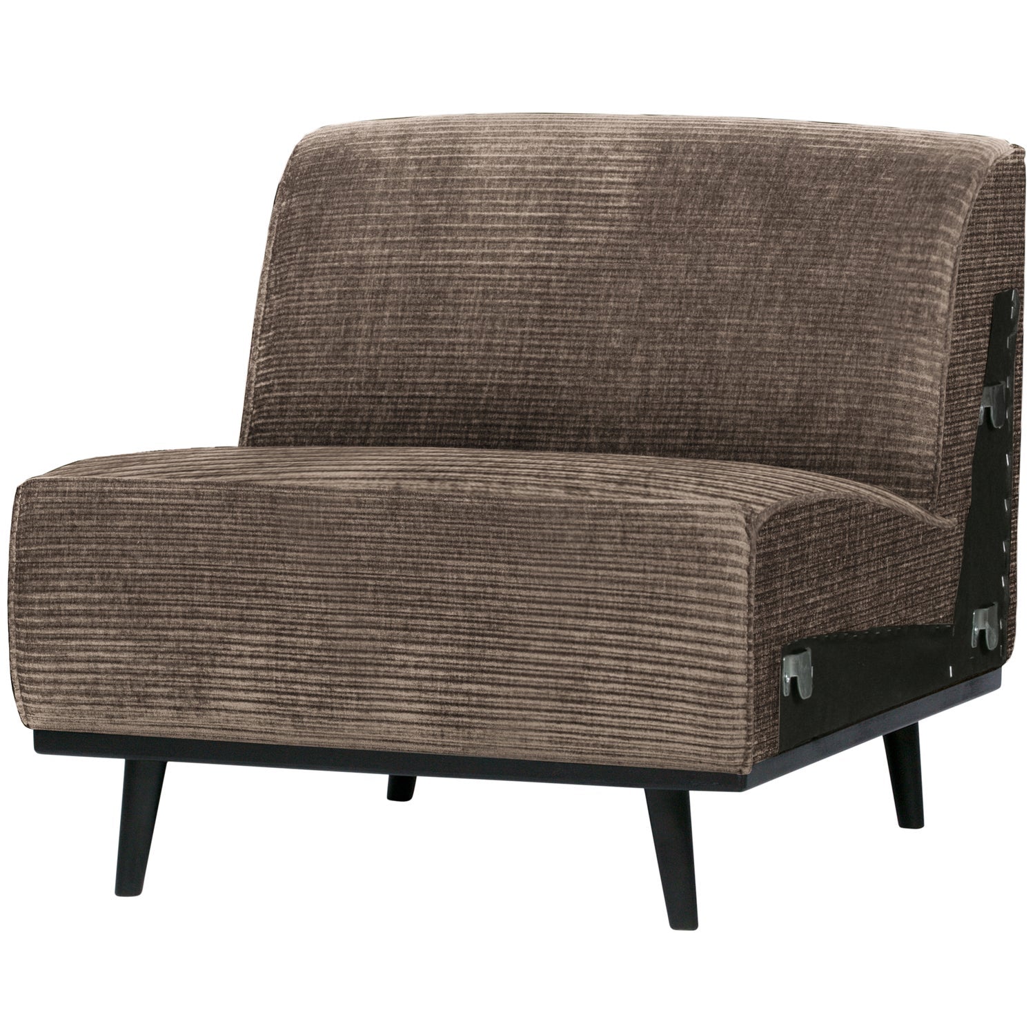 Poltrona in tessuto a coste Statement 79x77 cm