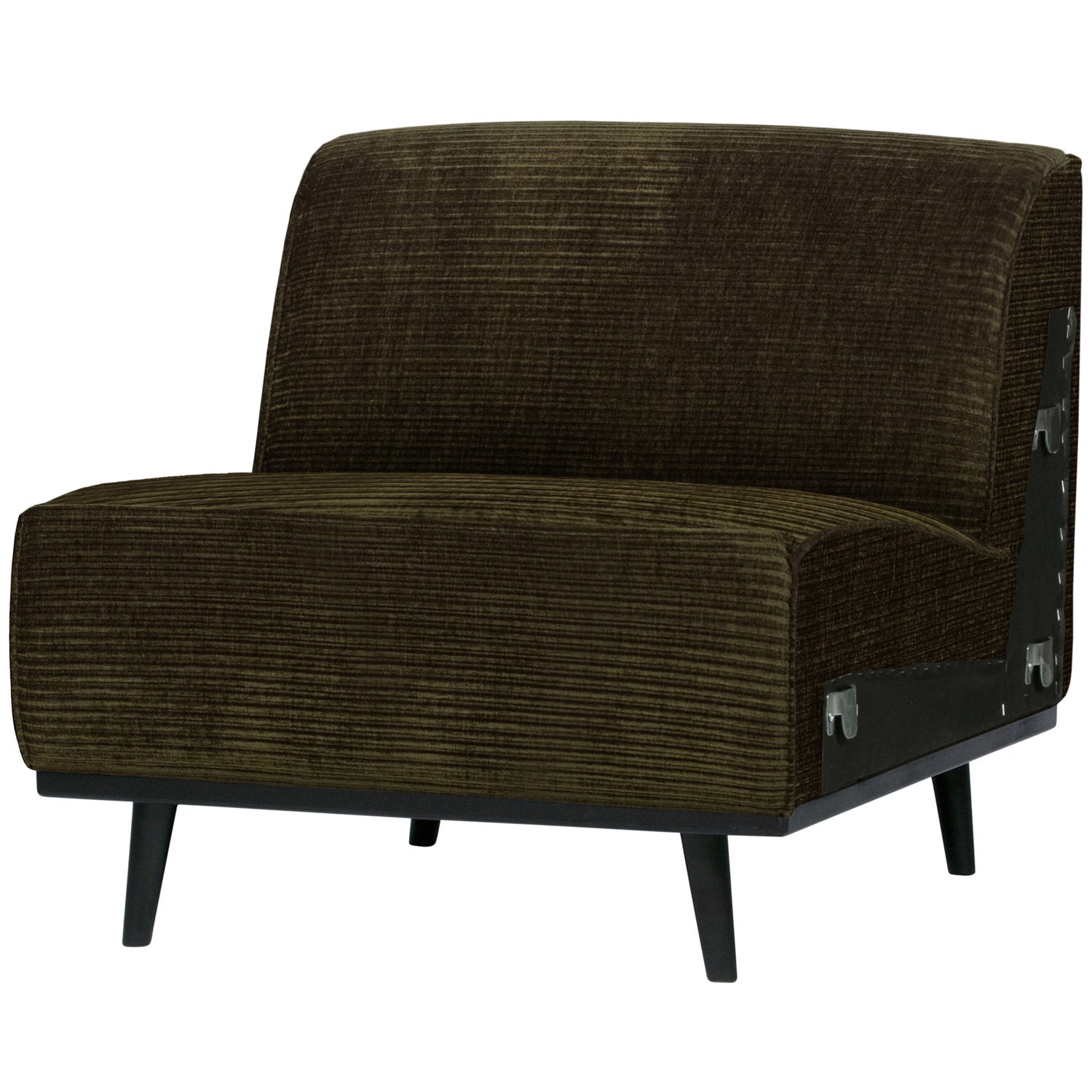 Poltrona in tessuto a coste Statement 79x77 cm