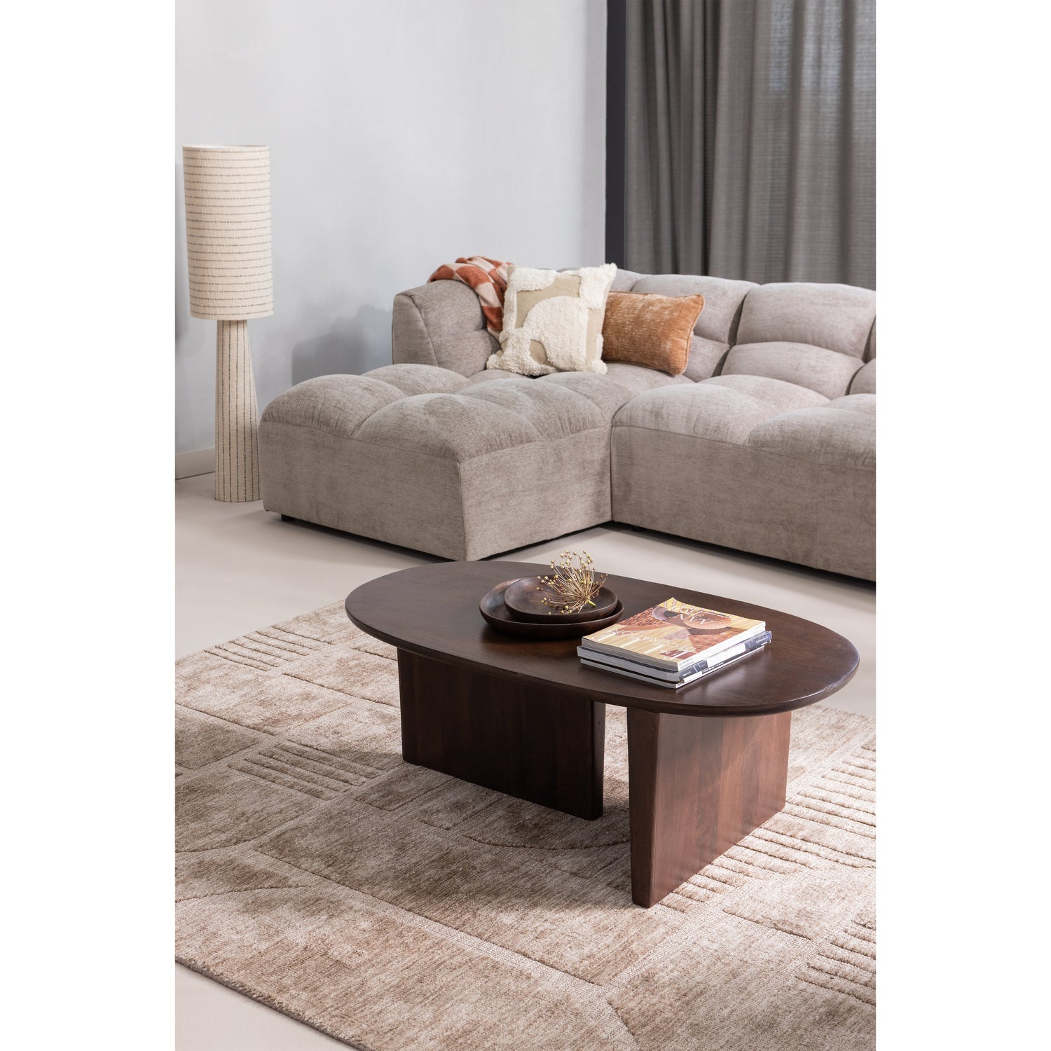 Tavolino in legno di mango marrone Seam 110x40 cm