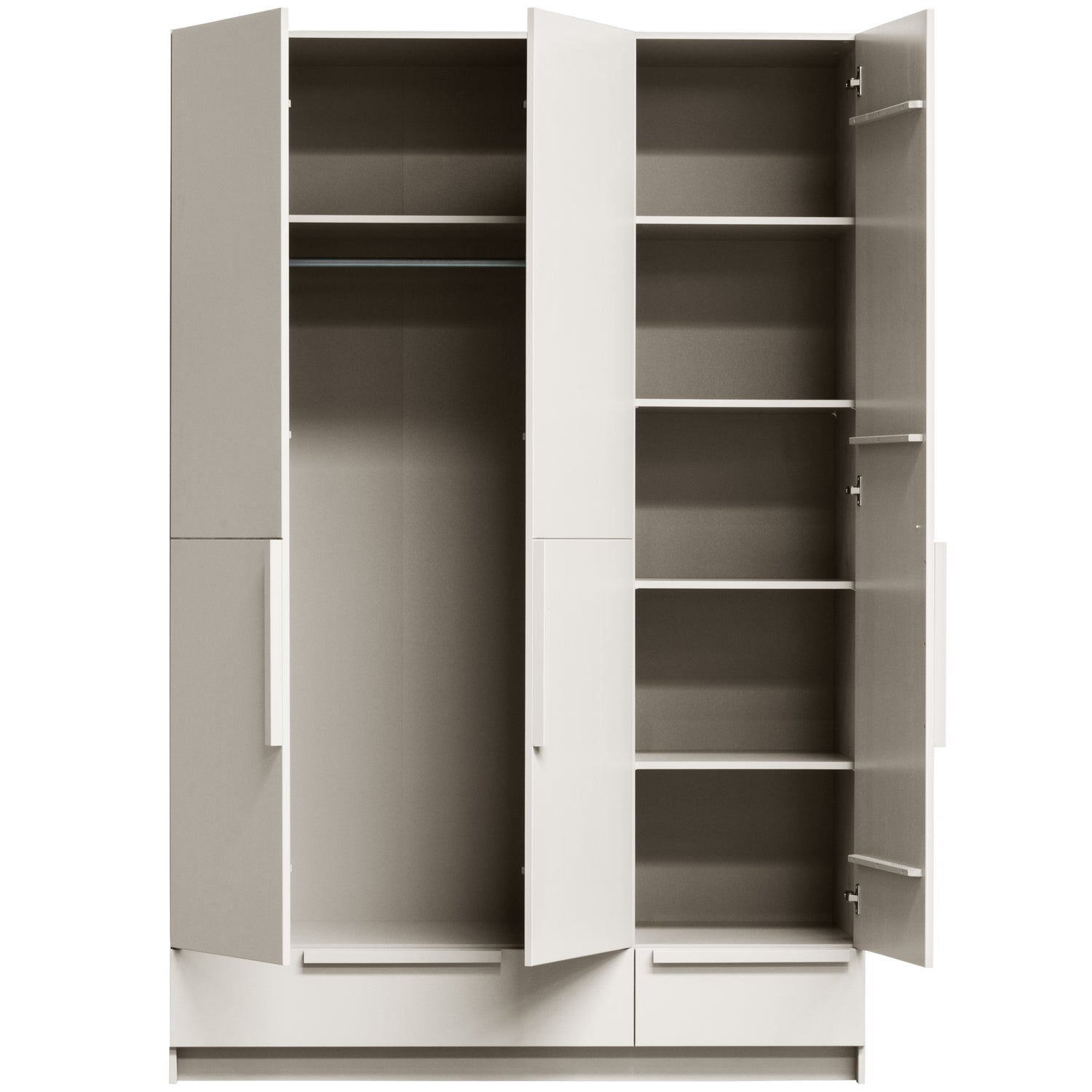 Cappottiera 3 ante 2 cassetti in legno di pino Pure 215x142 cm