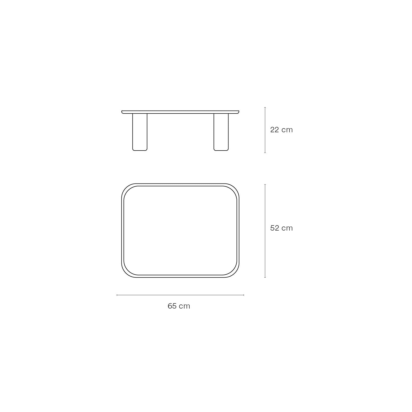 Set tavolini in legno naturale Nest di Teulat 79x79 h31 cm