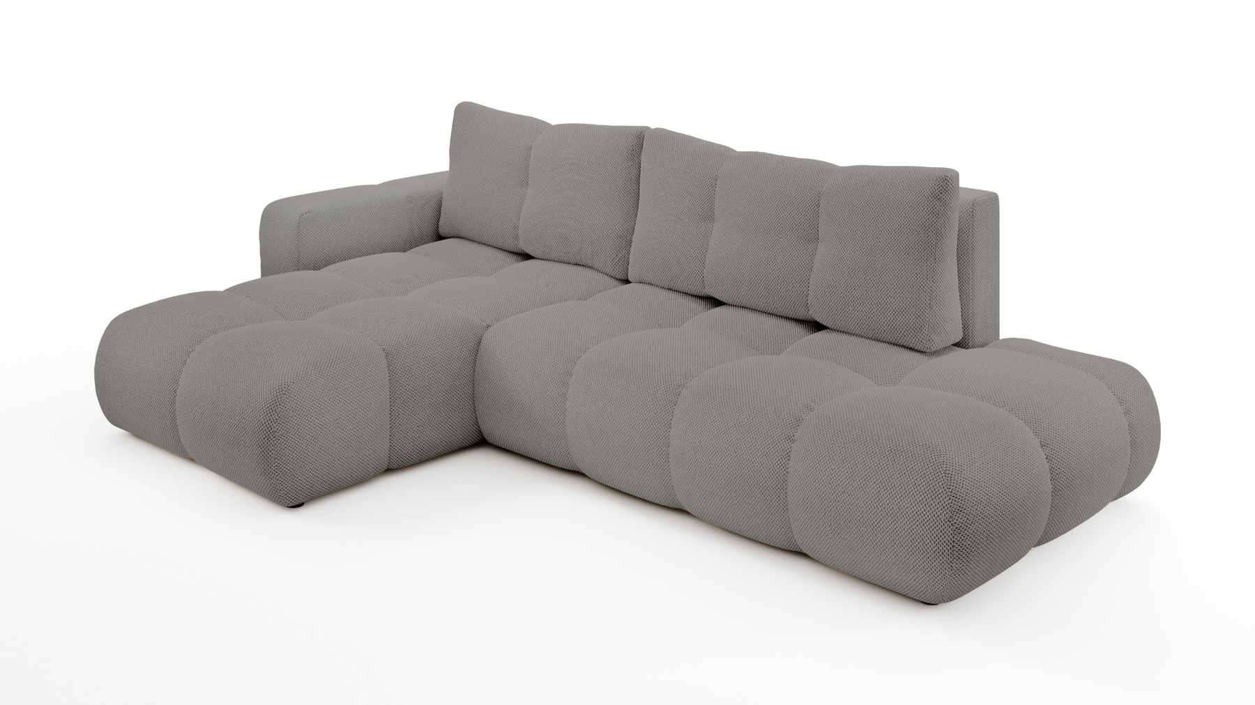 Divano letto angolare in tessuto cinigliato Vienna 286x177 cm