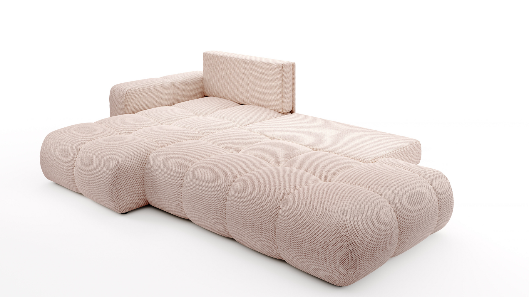 Divano letto angolare in tessuto cinigliato Vienna 286x177 cm