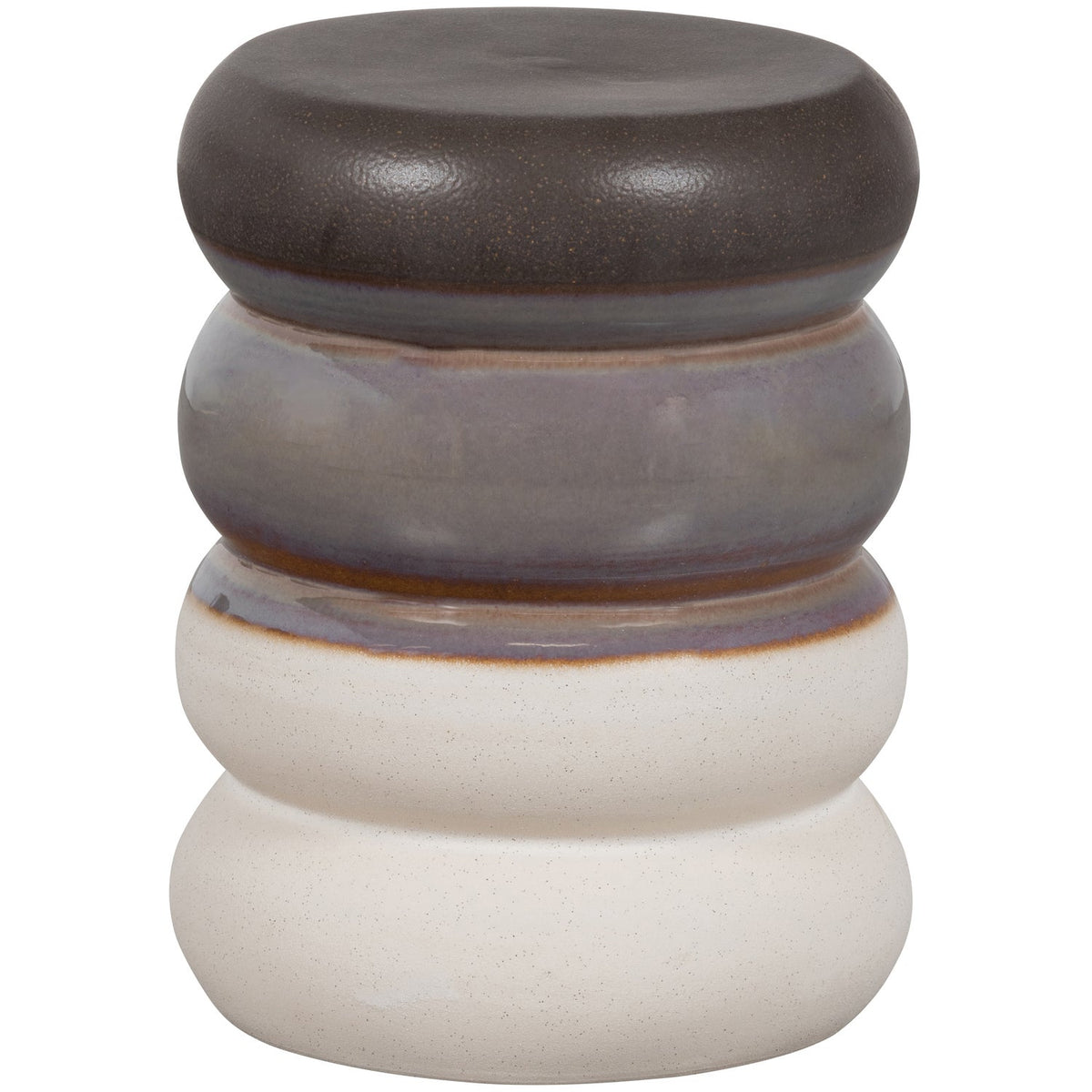 Tavolino curvo in ceramica Bulb 44x34 cm