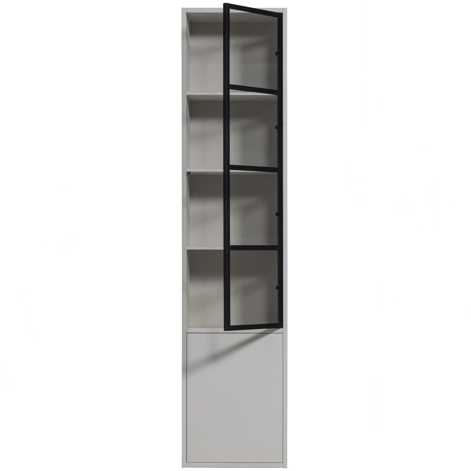Vetrina 2 ante in pino grigio nebbia Basic 230x52,5 cm