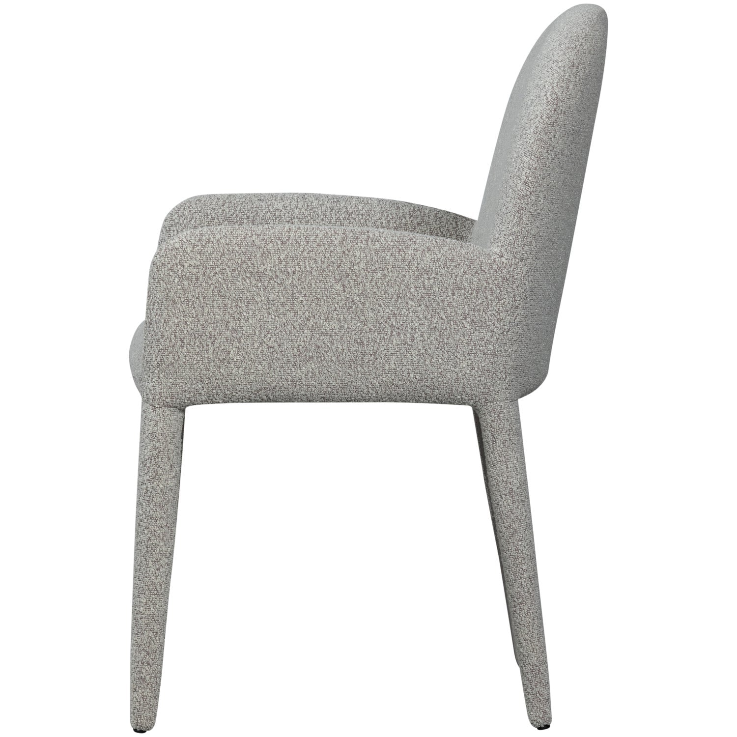 Sedia in poliestere grigia con braccioli Elegance 54x83 cm