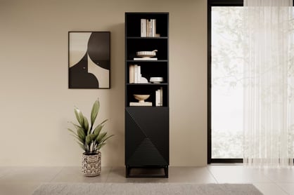 Libreria 1 anta con piede in metallo Asha 50x190 cm