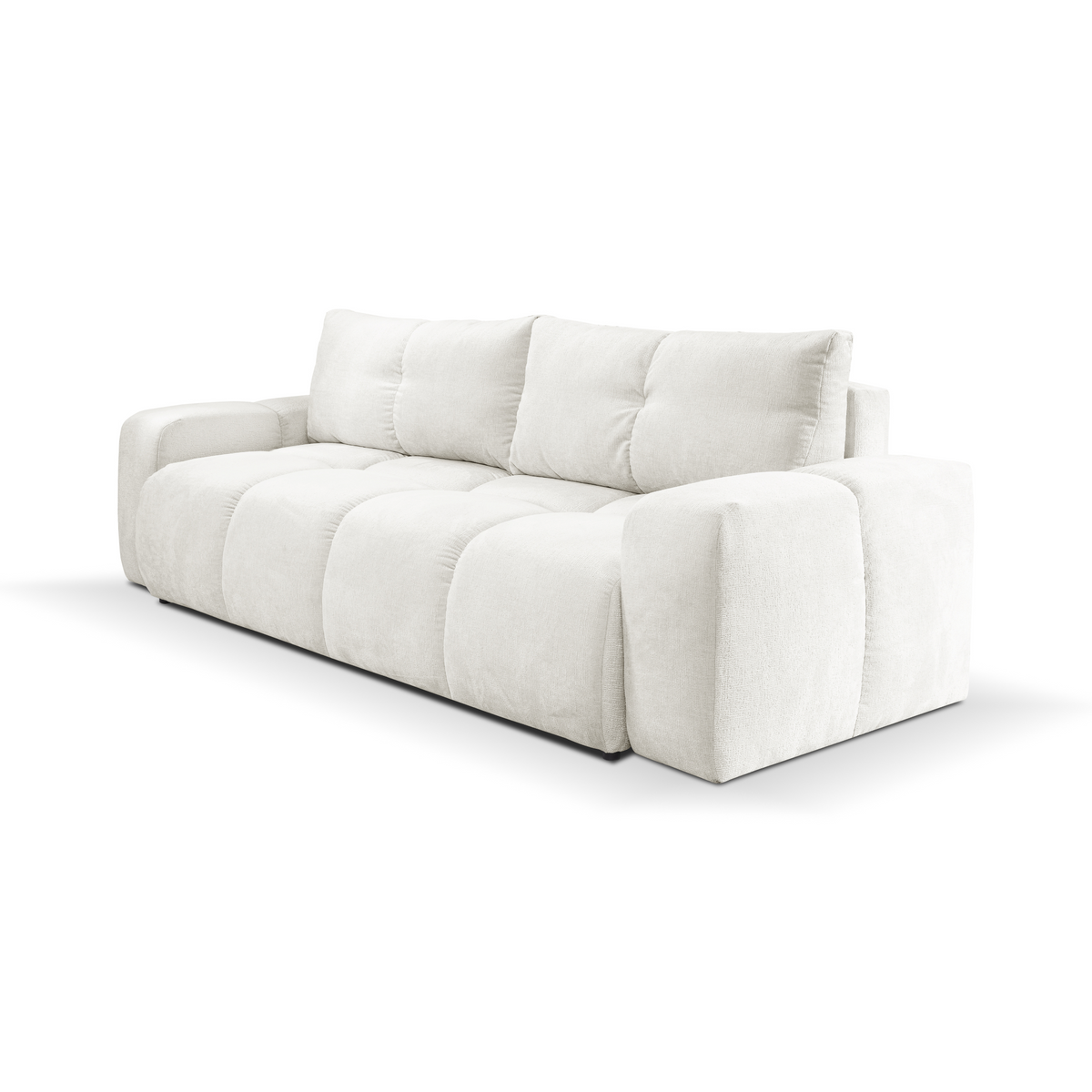 Divano letto in tessuto cannettato Vienna 259x99/149 cm