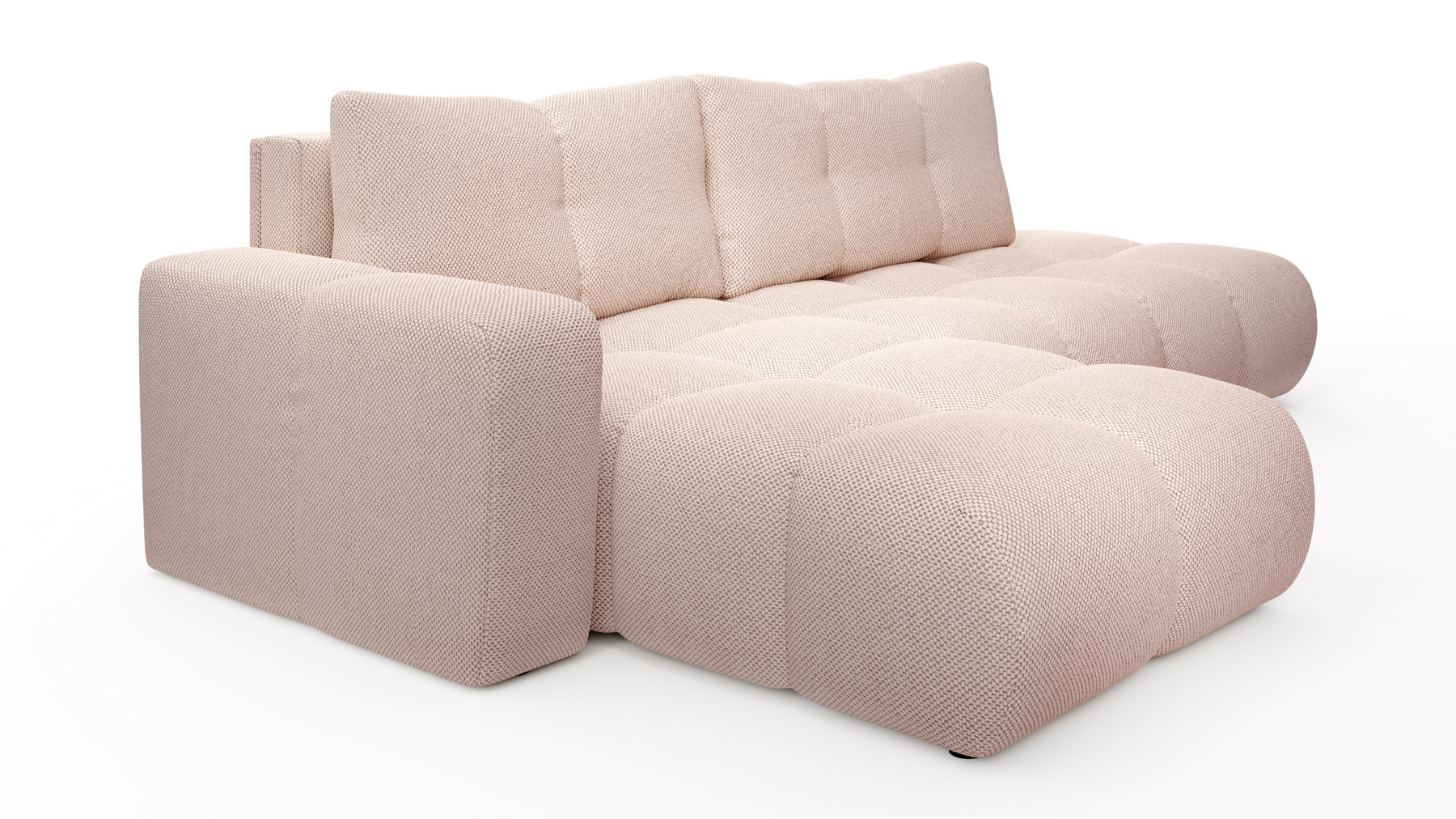 Divano letto angolare in tessuto cinigliato Vienna 286x177 cm