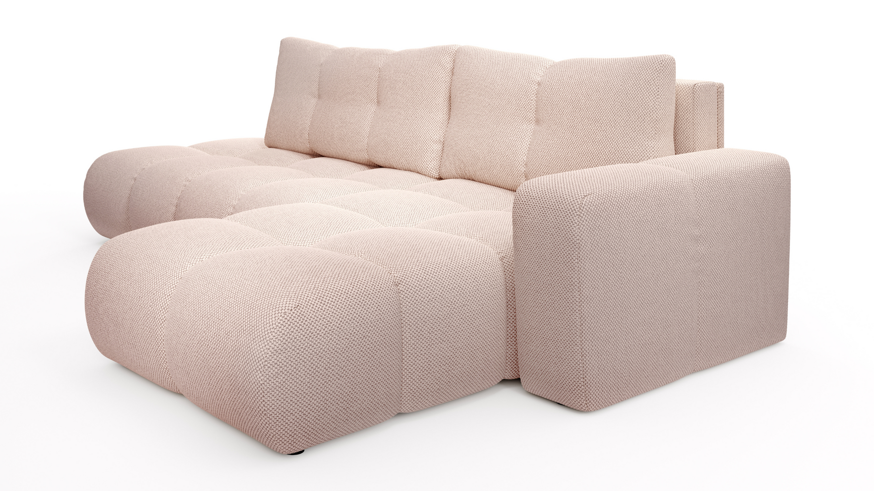 Divano letto angolare in tessuto cinigliato Vienna 286x177 cm