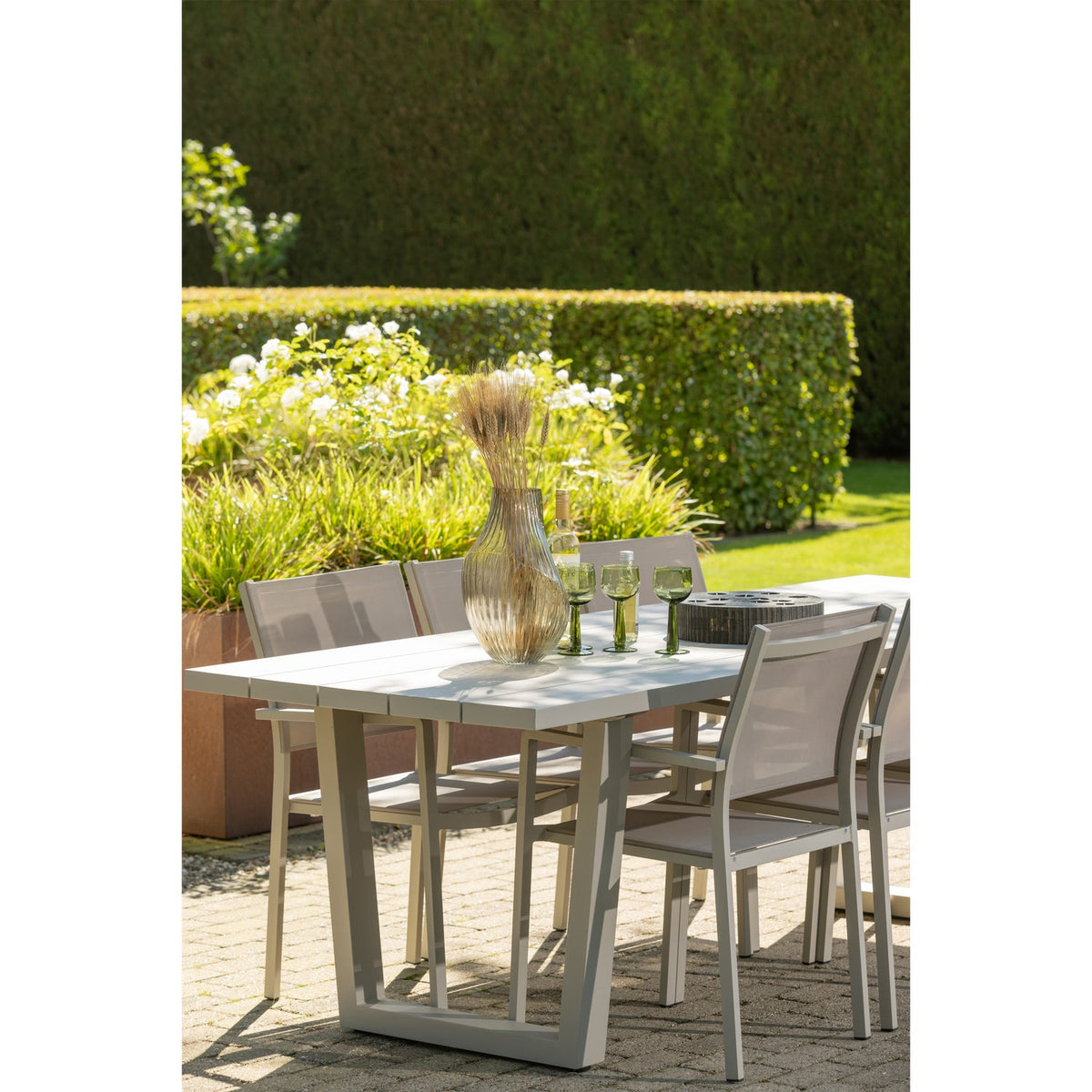 Tavolo da esterno in alluminio Solan 240x75 cm