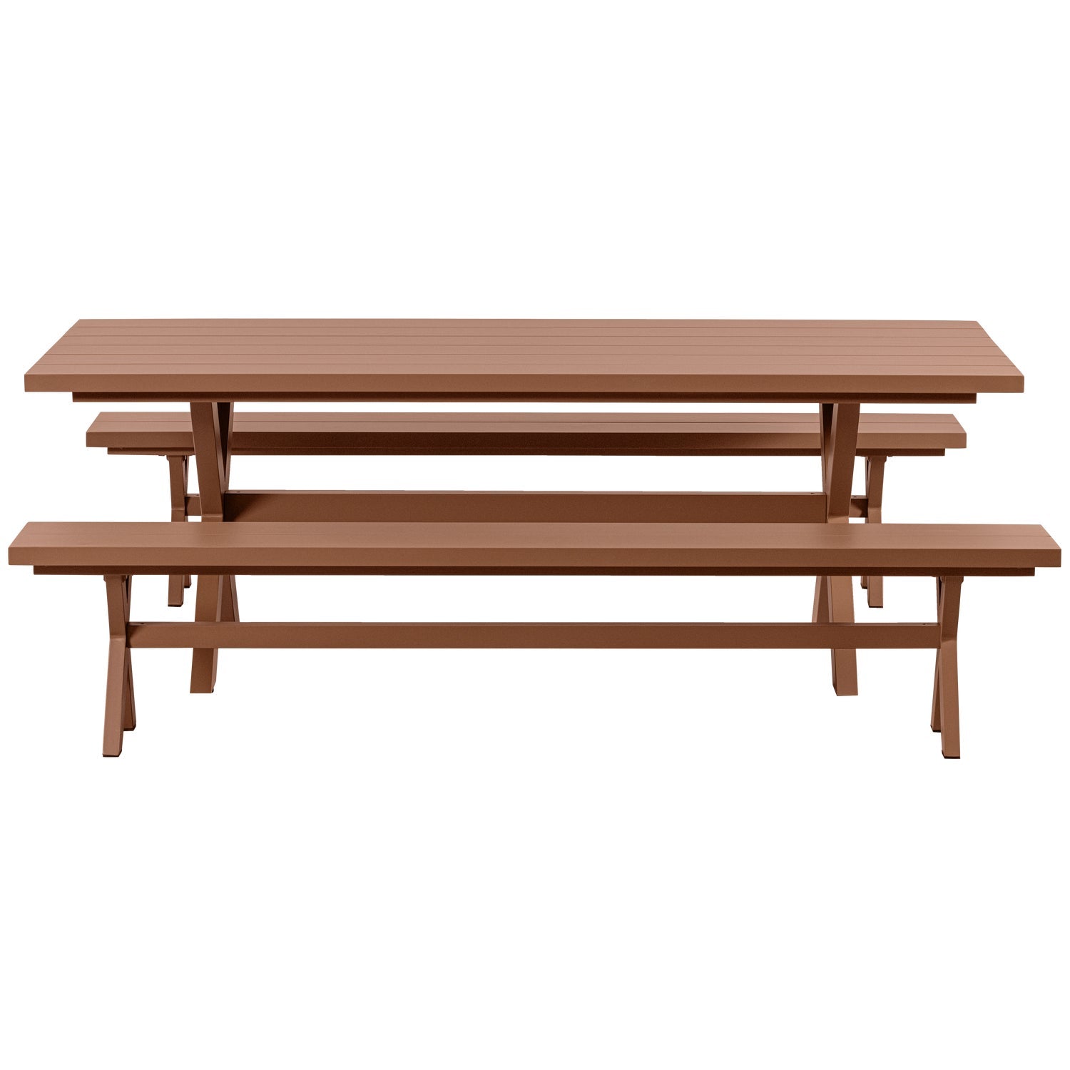Tavolo da picnic in alluminio Delta 220x75 cm