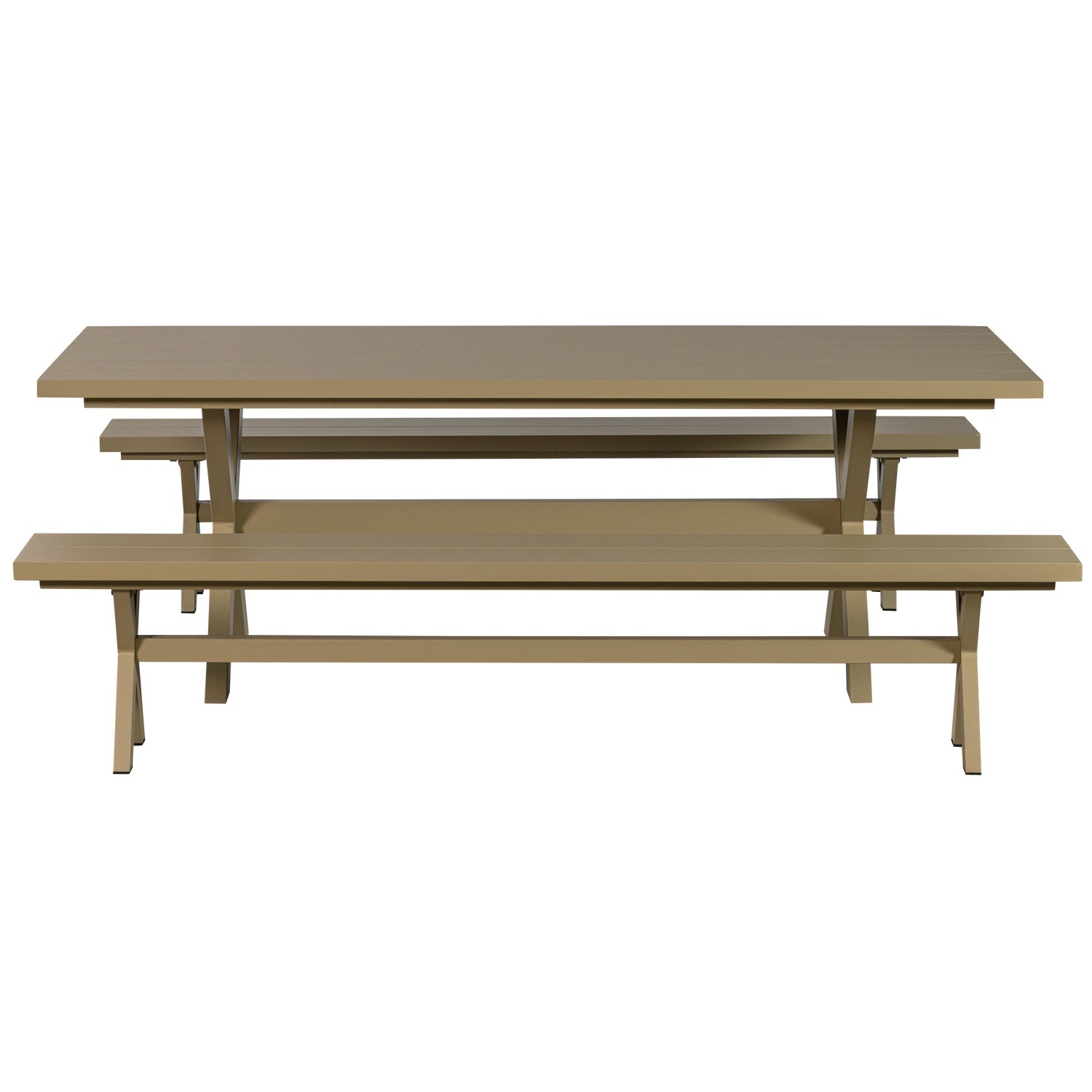 Tavolo da picnic in alluminio Delta 220x75 cm