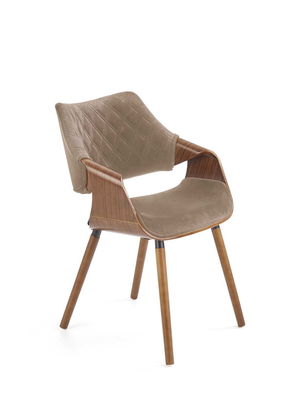 Sedia in legno/tessuto Camilla 56x77 cm