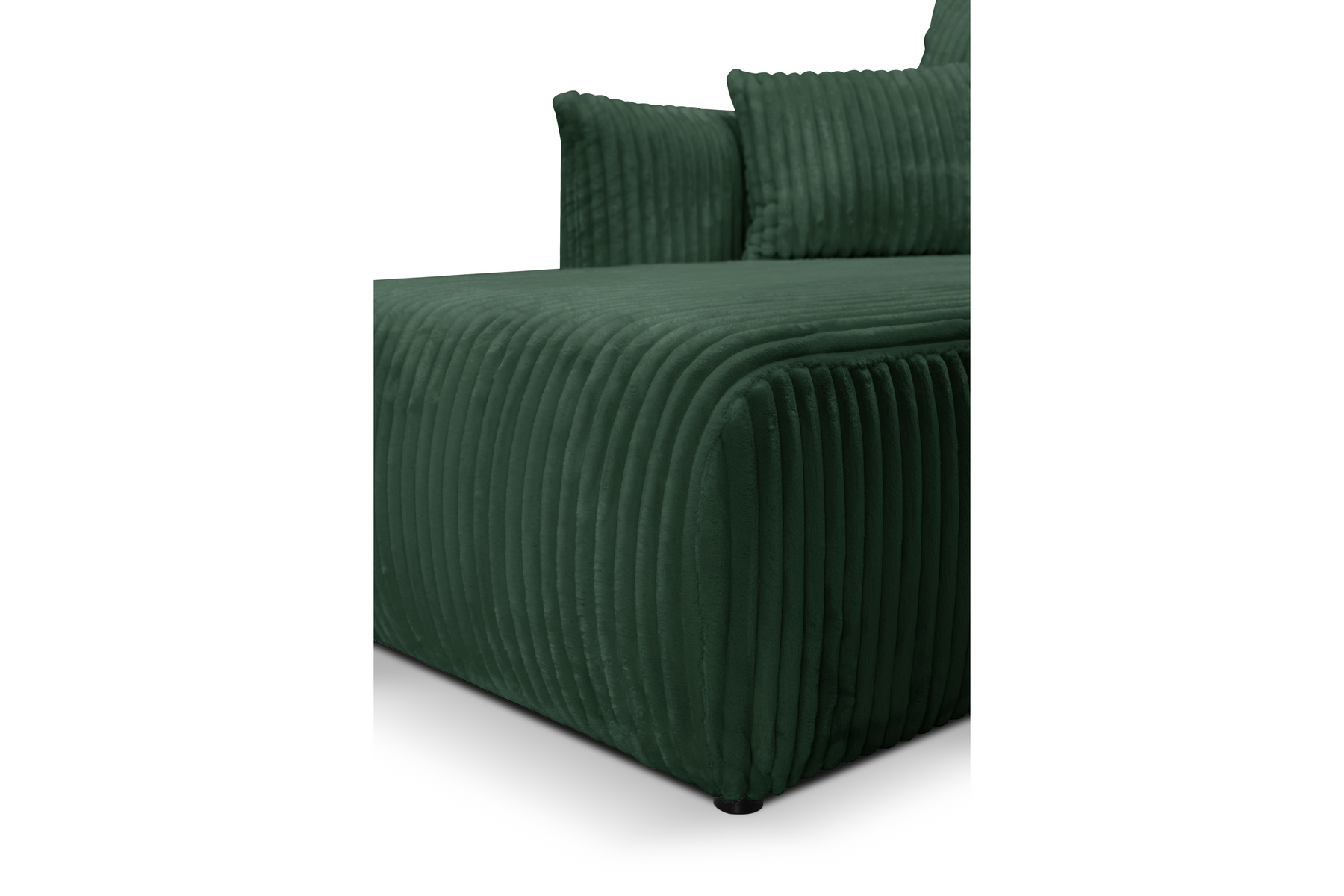 Divano letto angolare in tessuto cannettato Parigi 257x111/177 cm