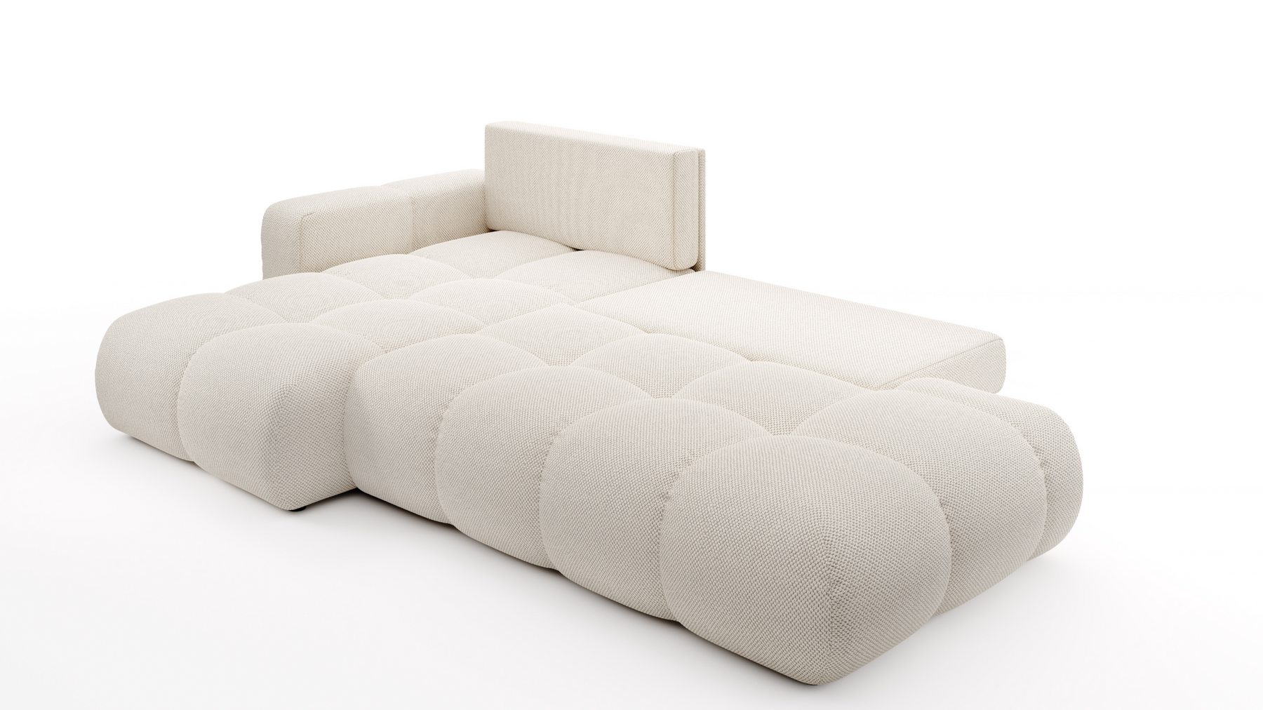 Divano letto angolare in tessuto cinigliato Vienna 286x177 cm