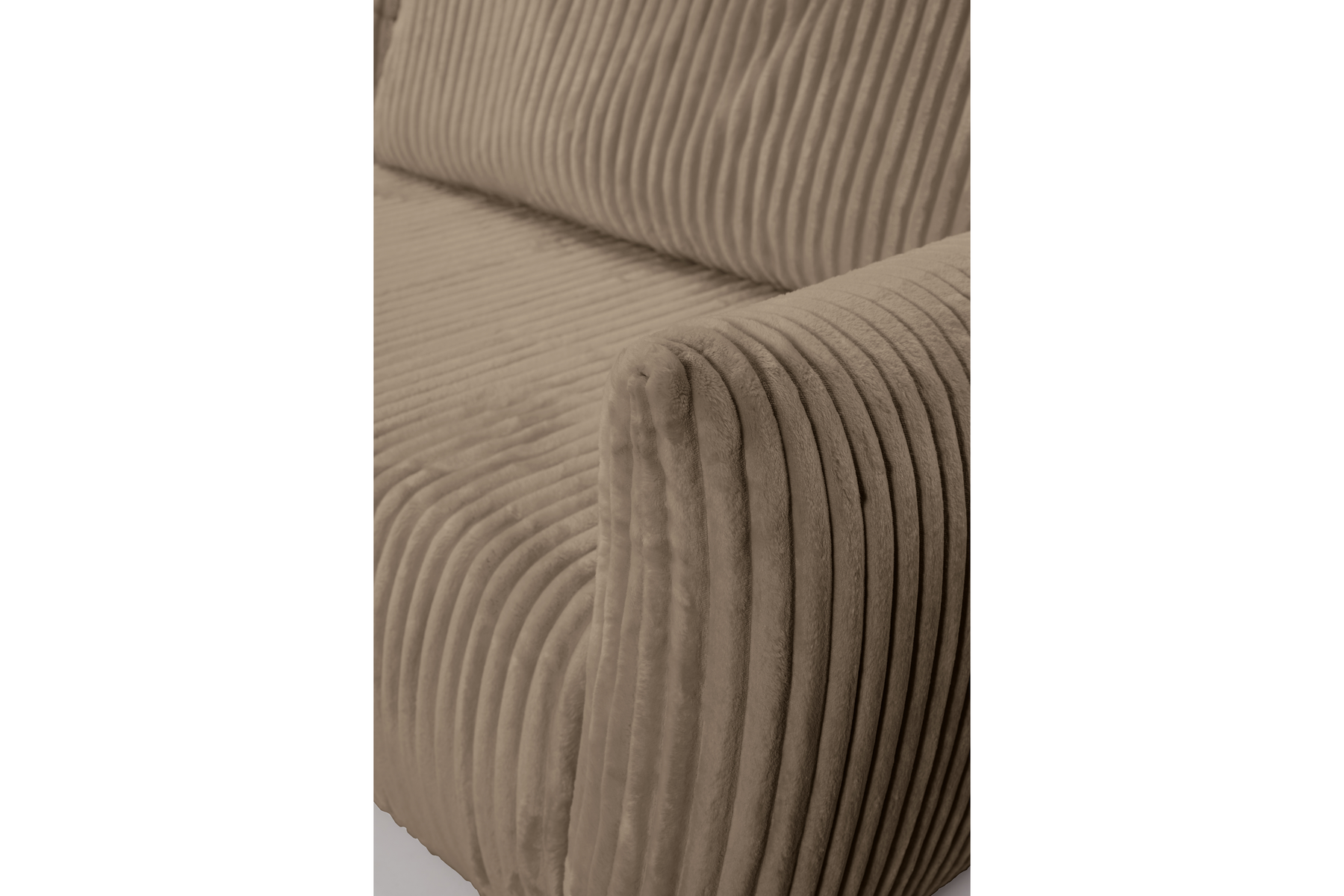 Divano letto angolare in tessuto cannettato Parigi 257x111/177 cm