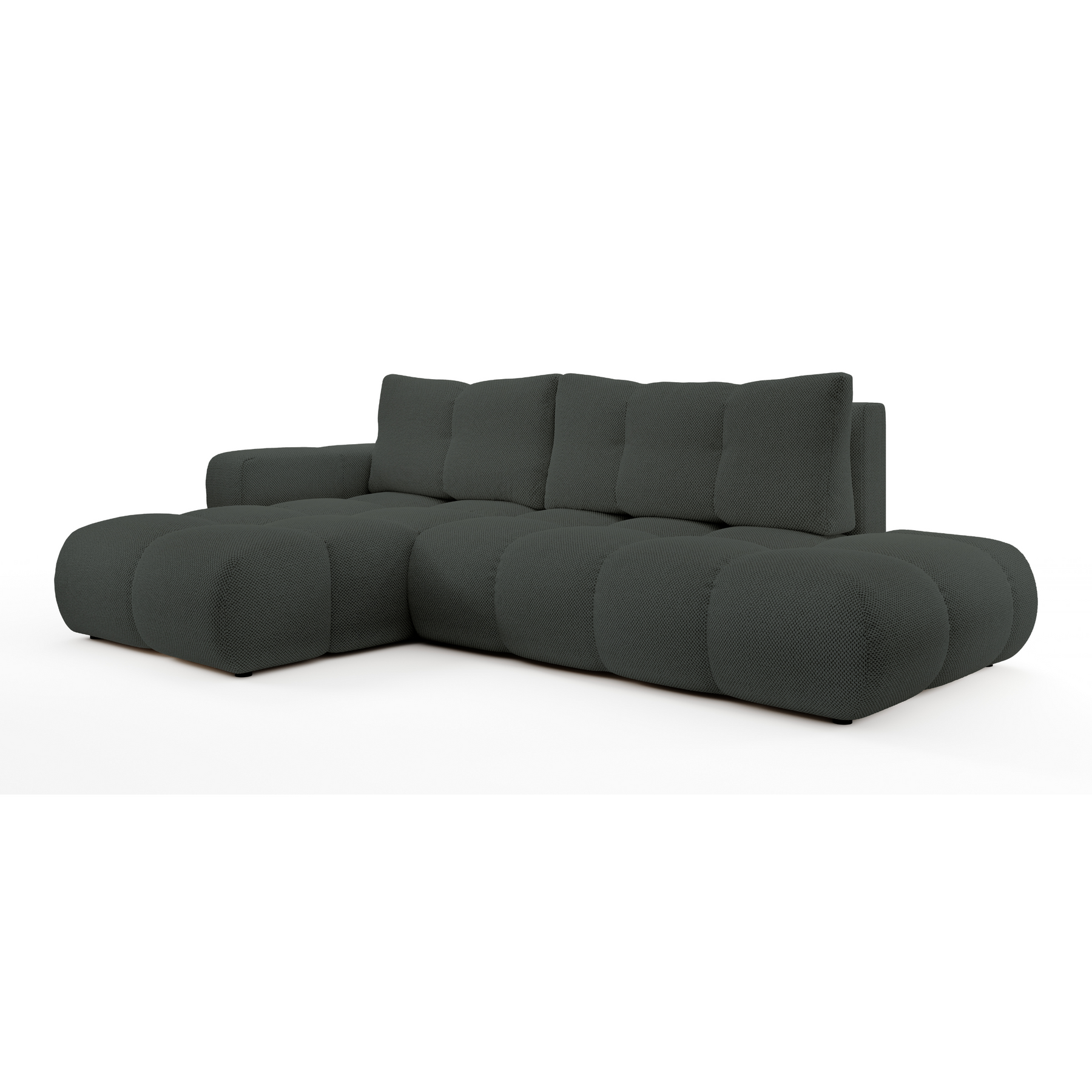 Divano letto angolare in tessuto cinigliato Vienna 286x177 cm